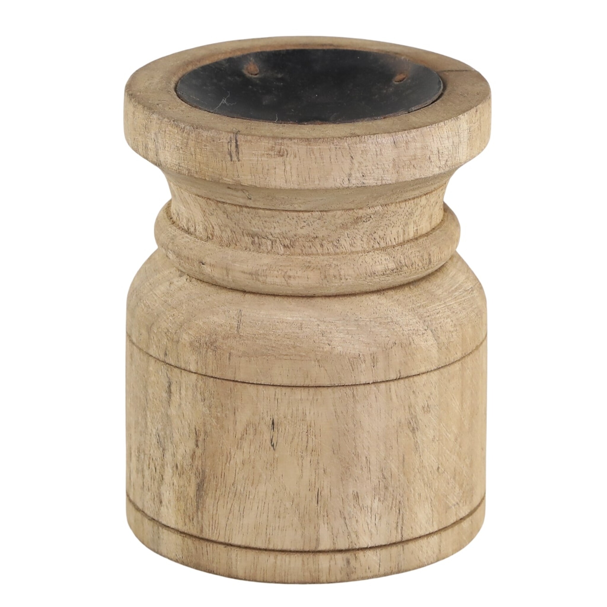 Grimaud Kerzenständer aus Holz, natur Höhe 13, Ø 10 cm