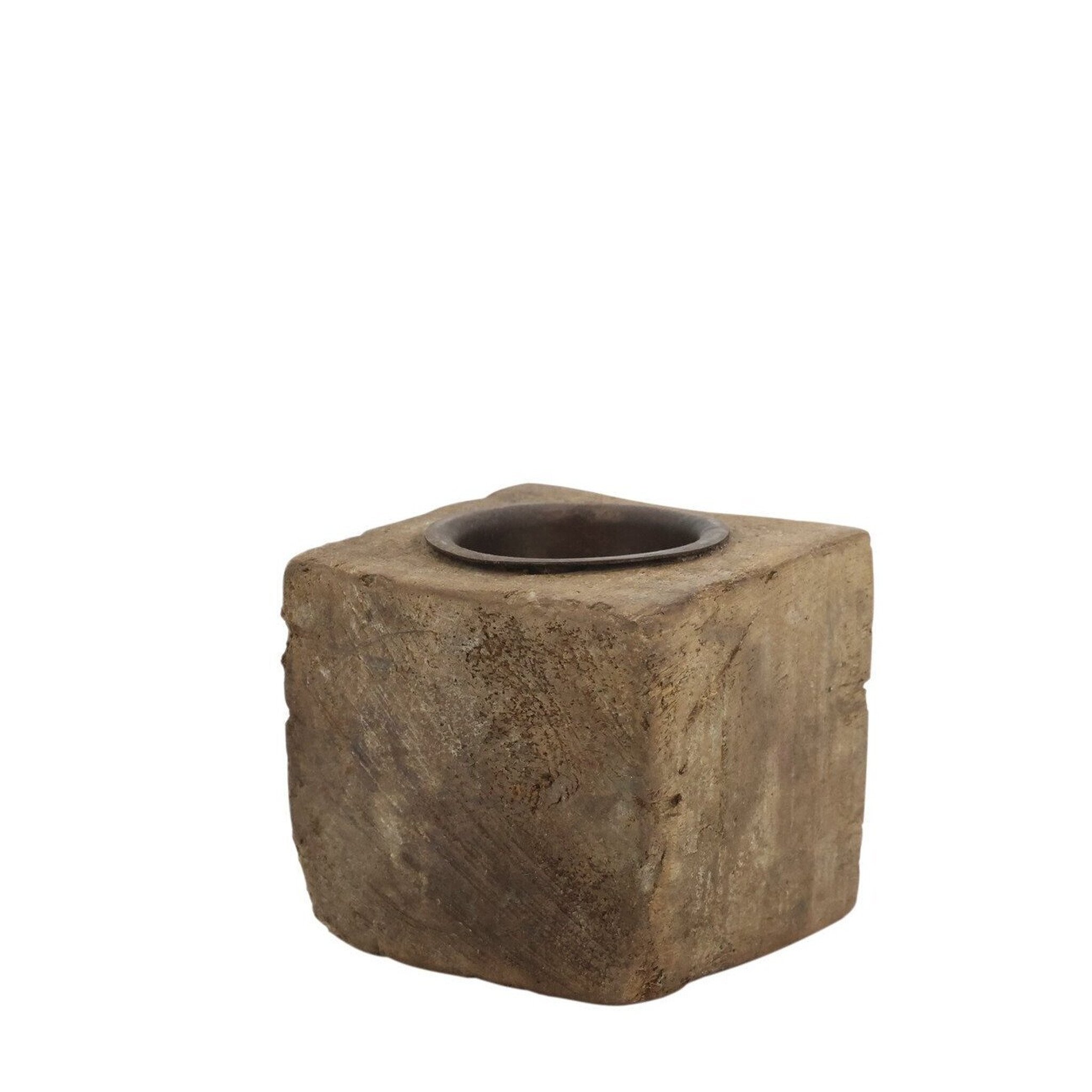 Grimaud Kerzenständer aus reyceltem Holz