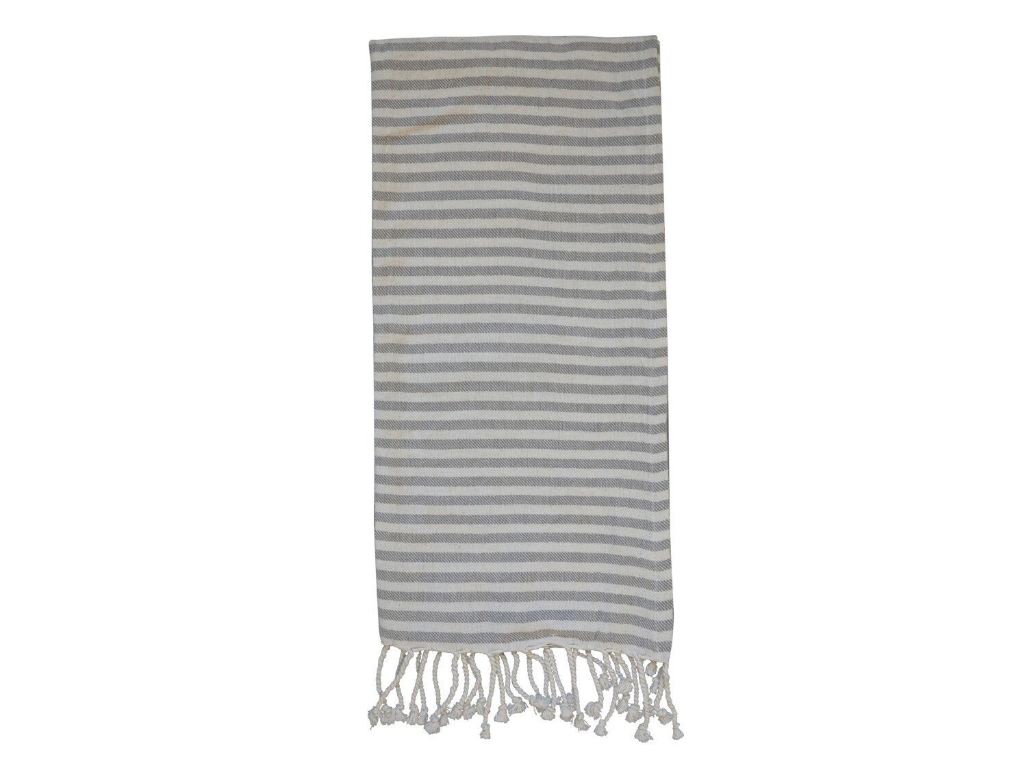 Hammam Badetuch mit Streifen, grau 