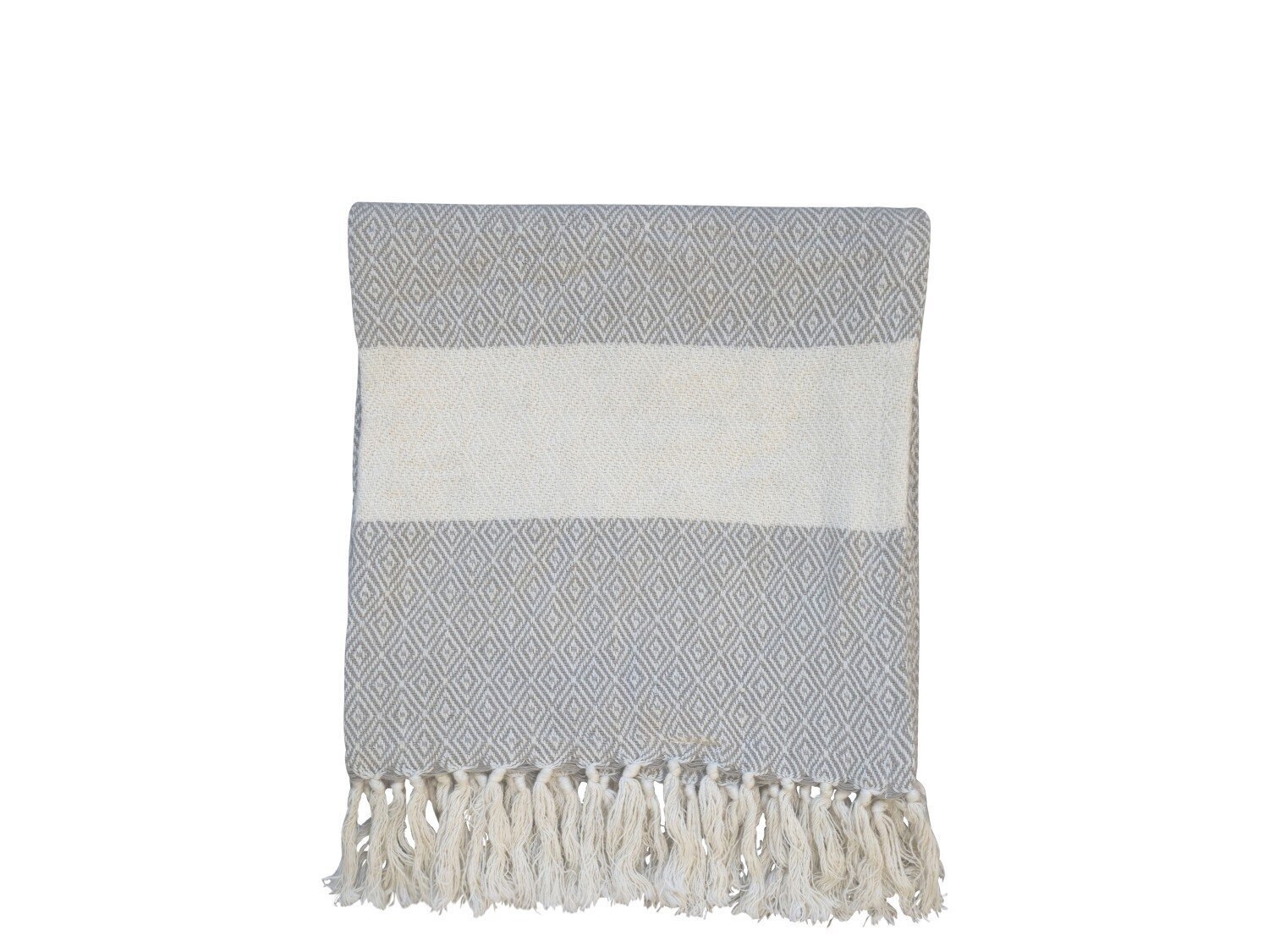 Hammam Handtuch mit Muster, grau 