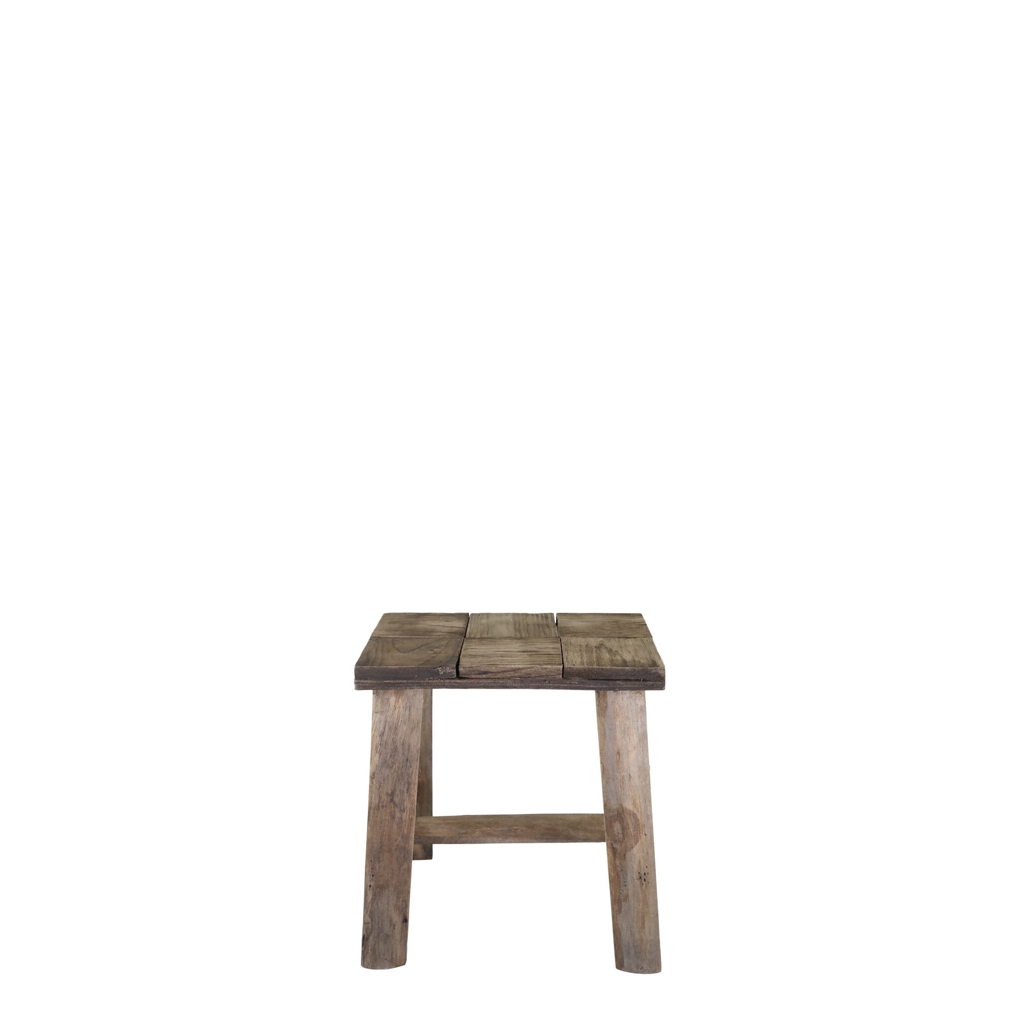 Hocker mit Muster auf Sitz, natur 