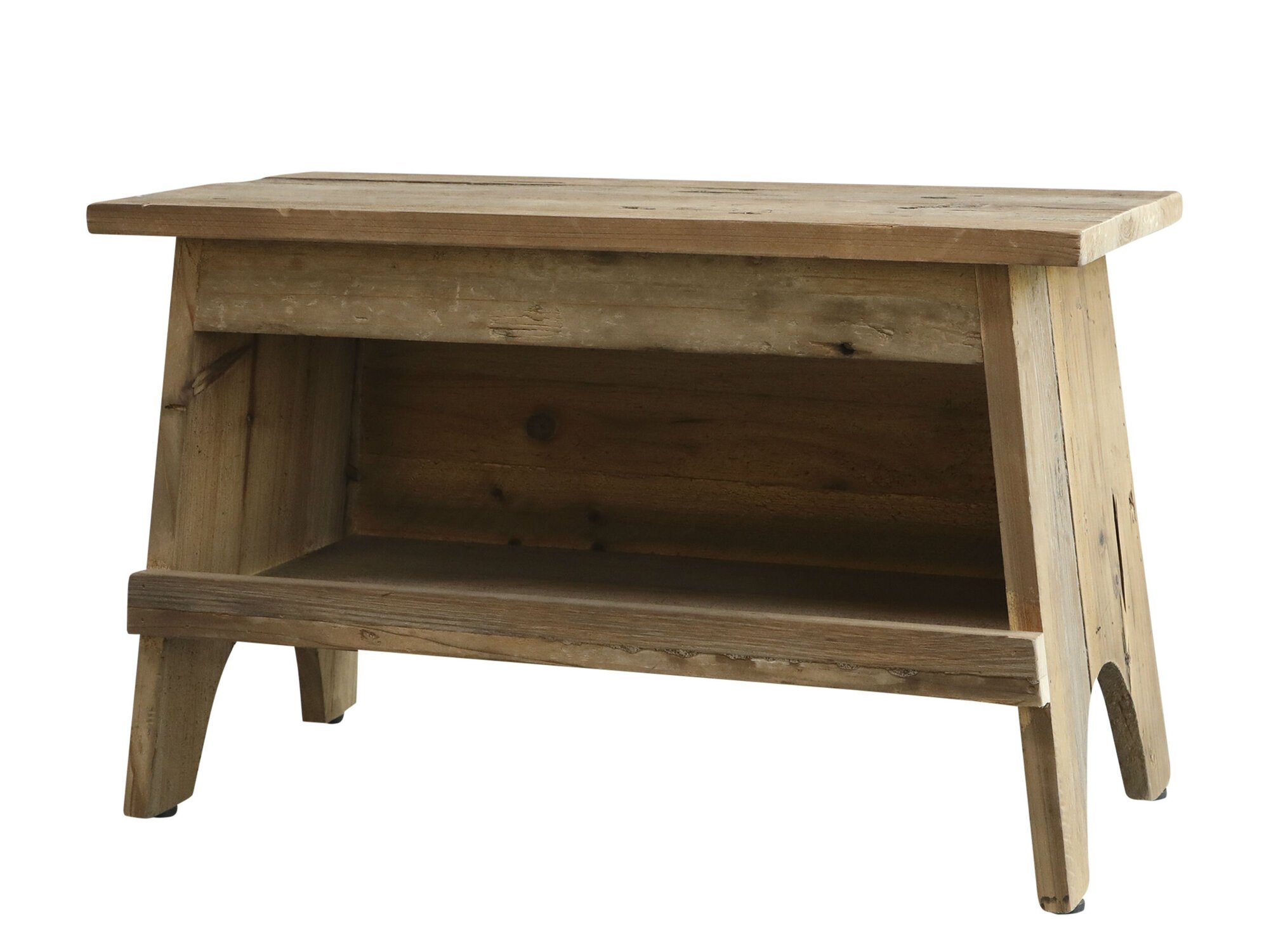 Holz Bank mit Ablage, natur 