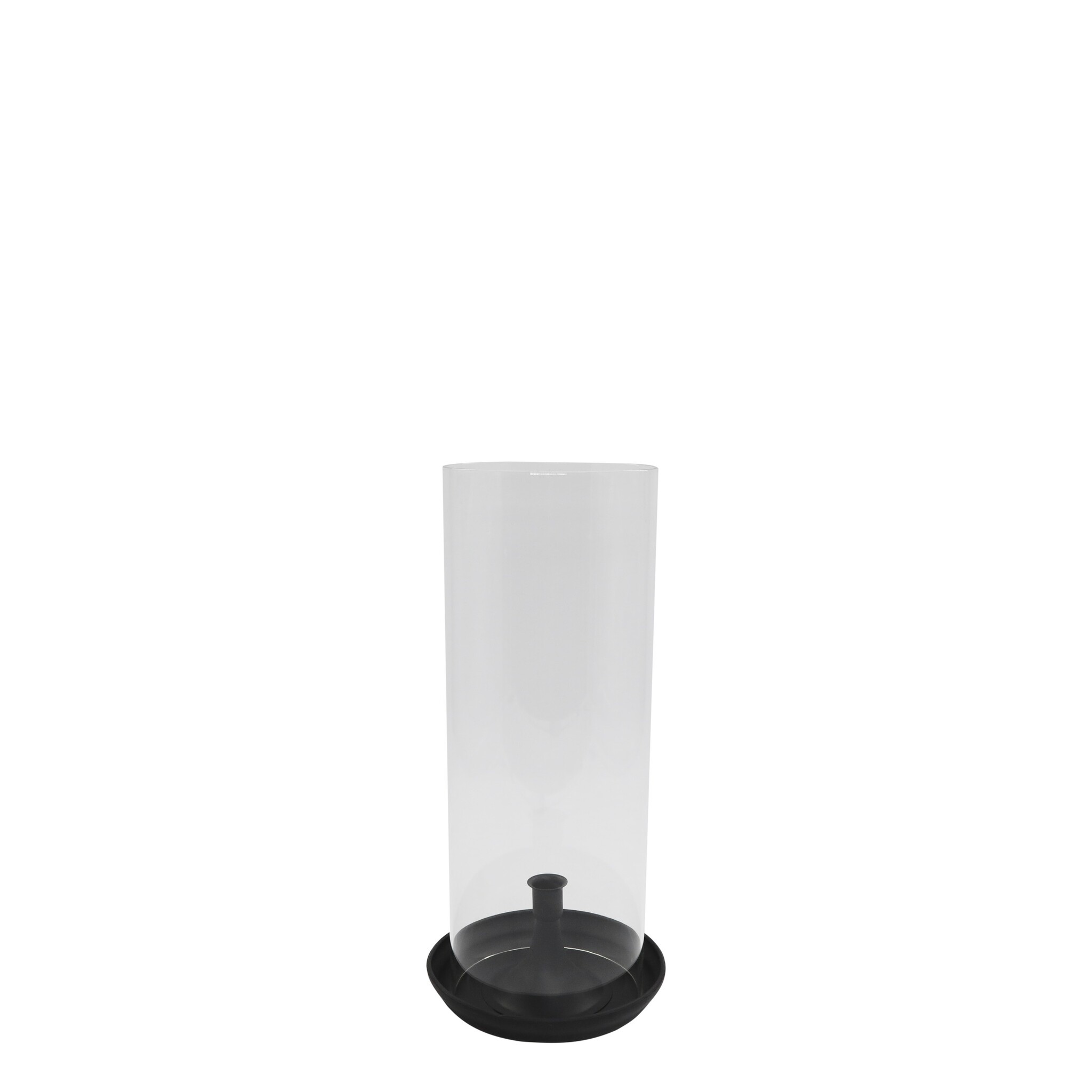 Hurricane mit Kerzenhalter, schwarz Höhe 40, Ø 19 cm
