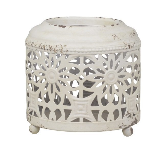 Chic Antique Hurricane mit Muster, creme H12,5/D13 cm