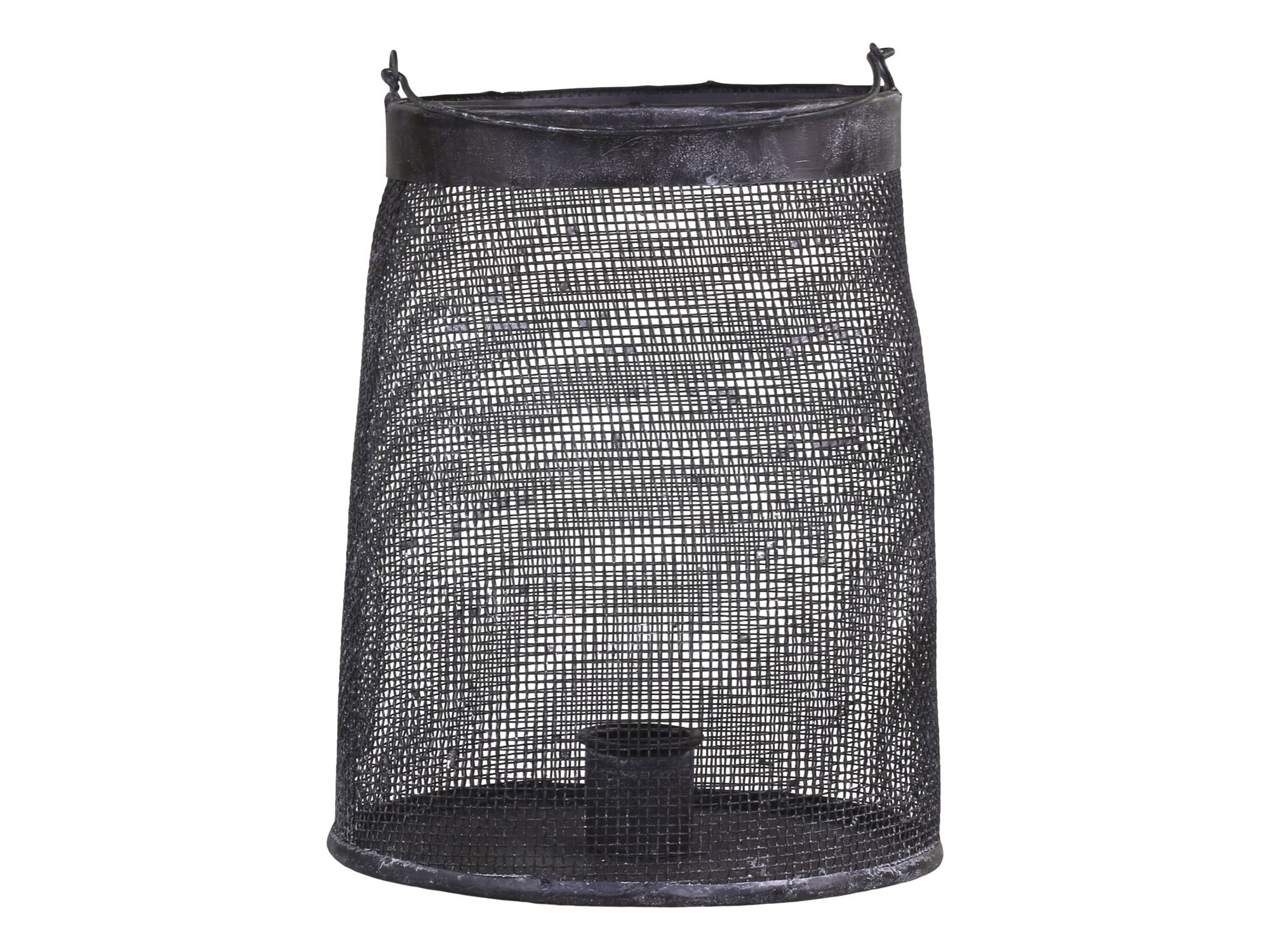 Hurricane Windlicht für Ministabkerzen, schwarz Ø12,5 x H17,5 cm