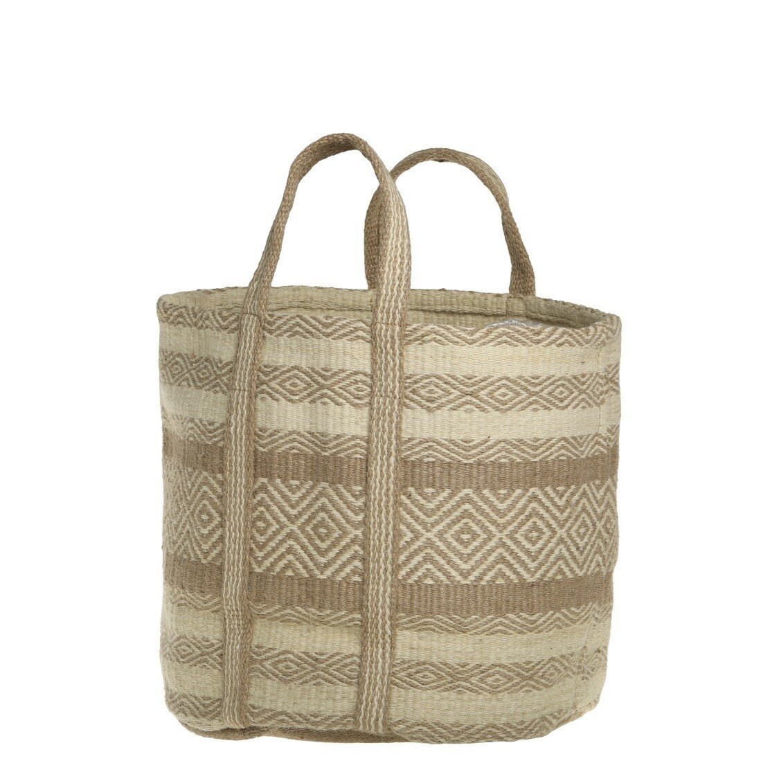 Jute Korbtasche mit Henkel, natur 