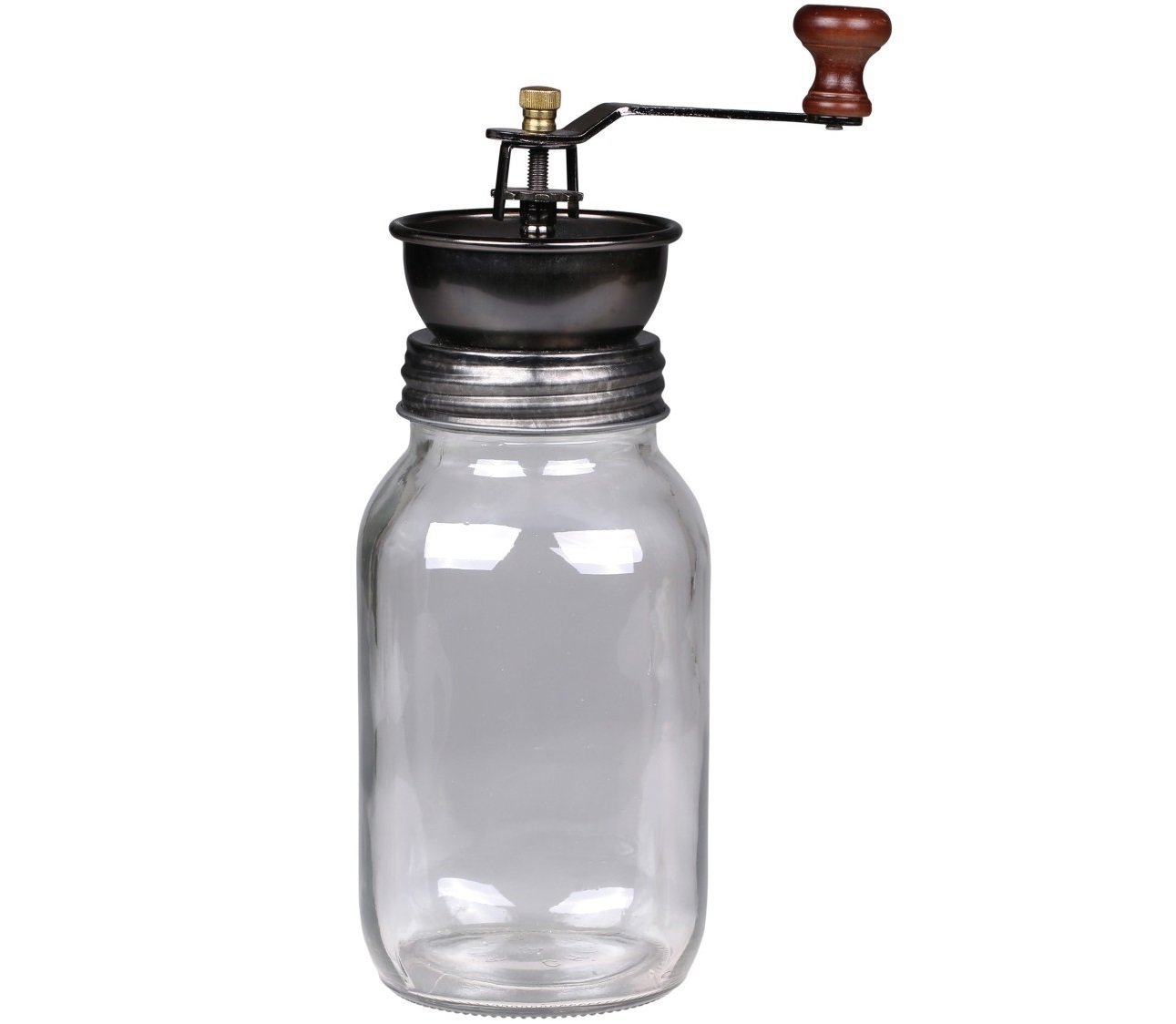 Kaffeemühle mit extra Deckel, antik kohle H28/D9 cm