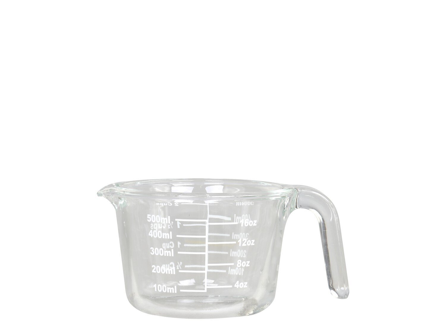 Kanne aus Glas mit Messeinheiten, klar H12/D18 cm, 500 ml