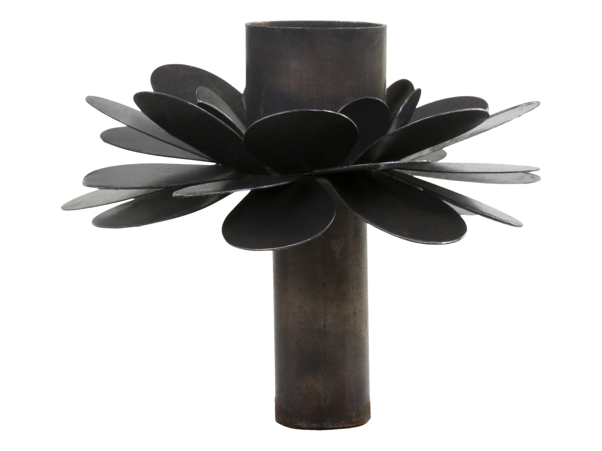 Kerzenhalter Flaschenaufsatz mit Blumen, messing 