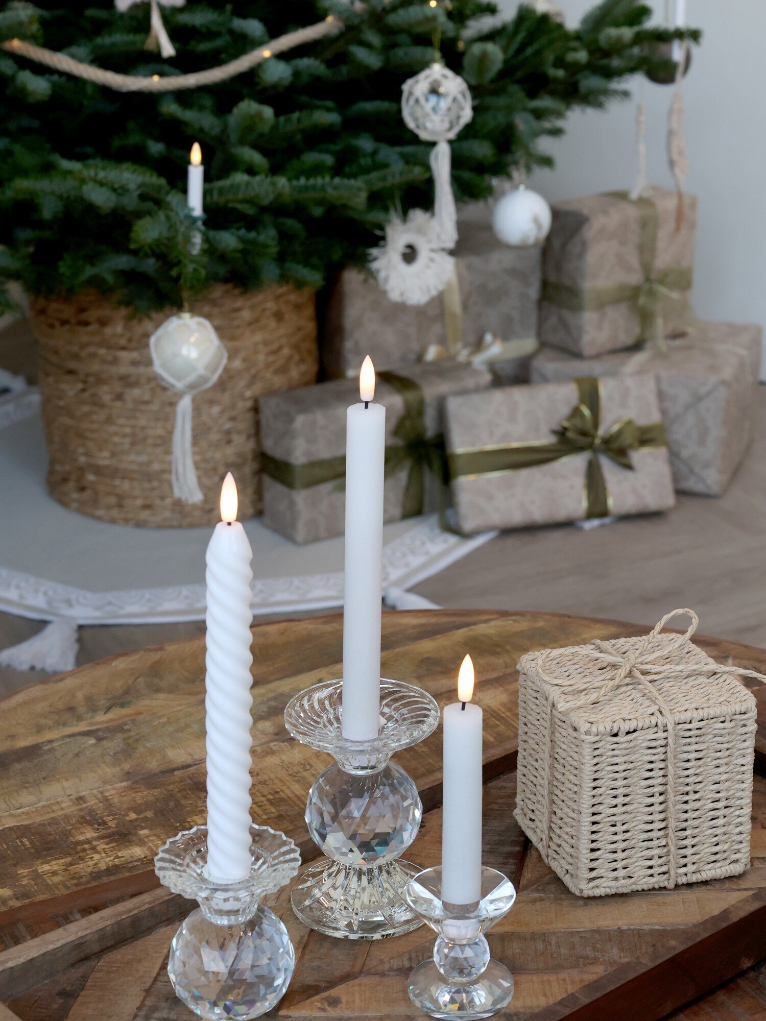 Kerzenständer aus Glas, klar 