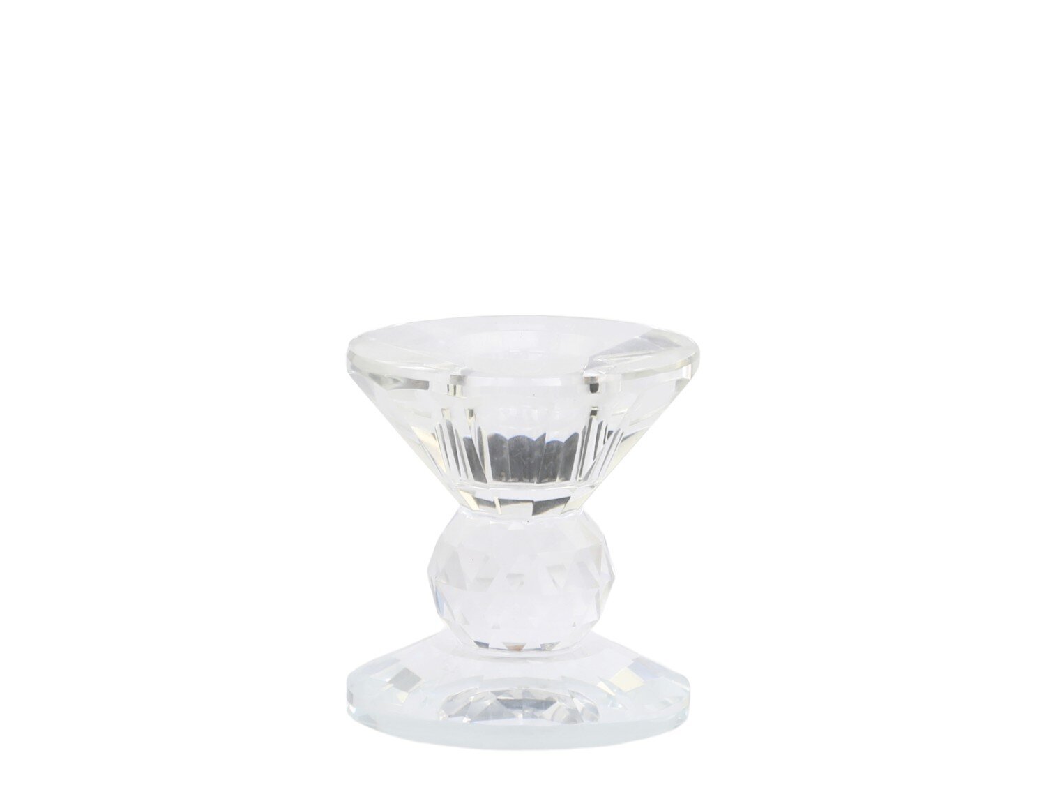 Kerzenständer aus Glas, klar Höhe 6,5, Ø 6 cm