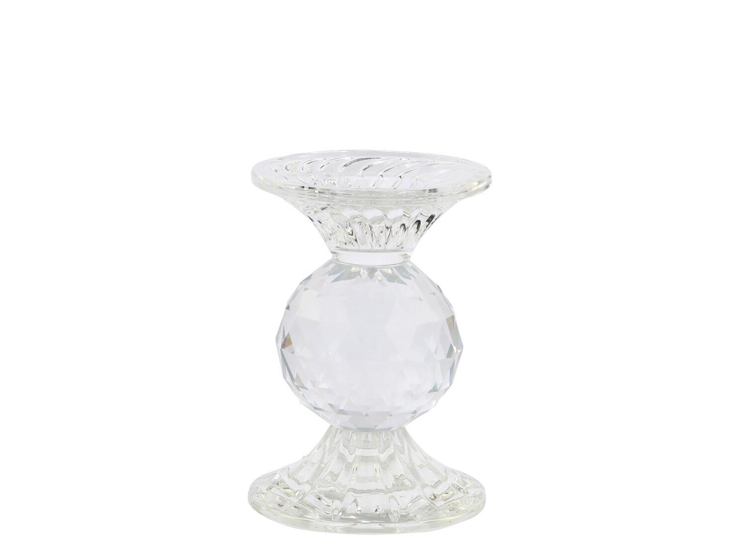 Kerzenständer aus Glas, klar Höhe 12,5, Ø 9 cm
