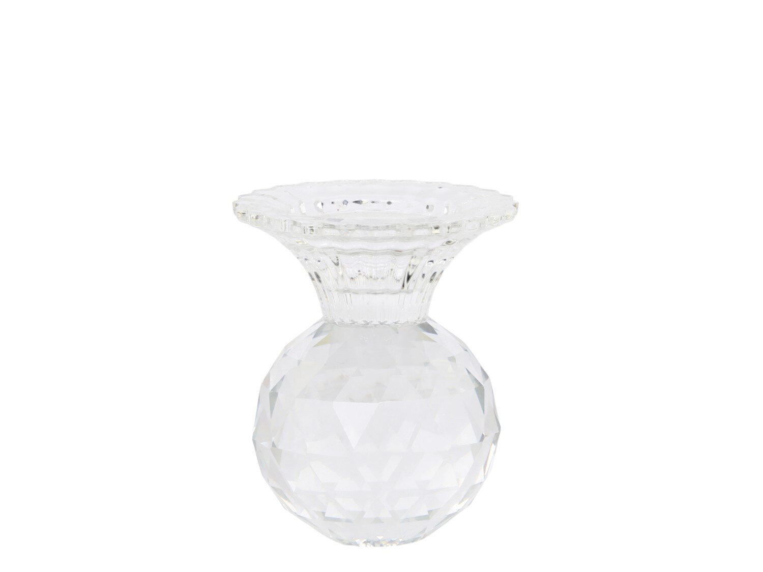 Kerzenständer aus Glas, klar Höhe 9,5, Ø 8 cm
