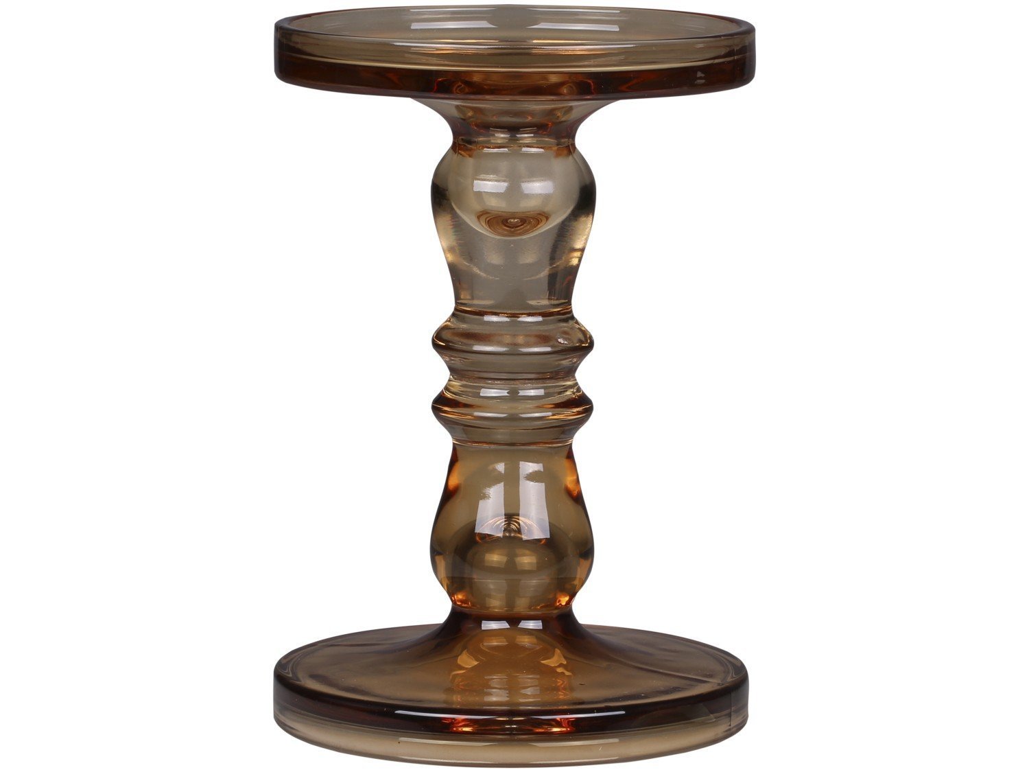 Kerzenständer für Stumpenkerzen, karamell H19,5/Ø13 cm