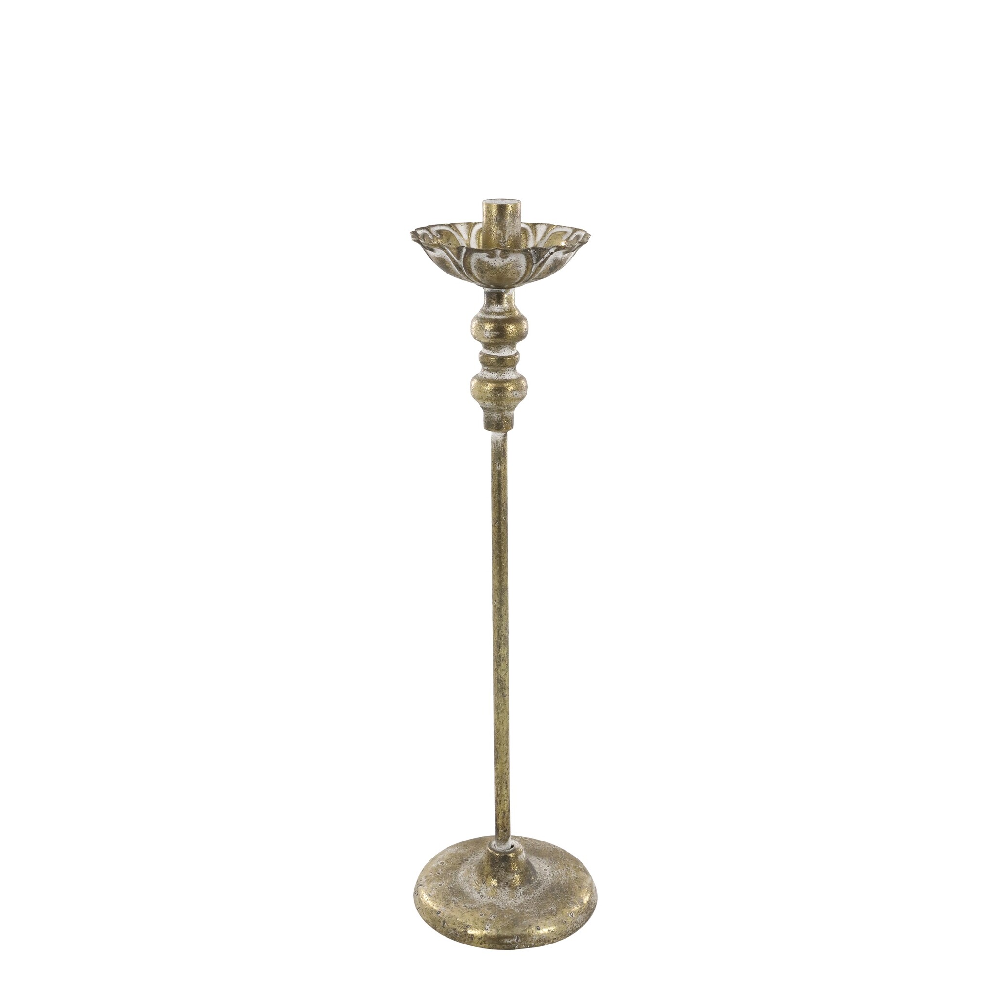 Kerzenständer Vire Messinglook, gold Höhe 45, Ø 12 cm