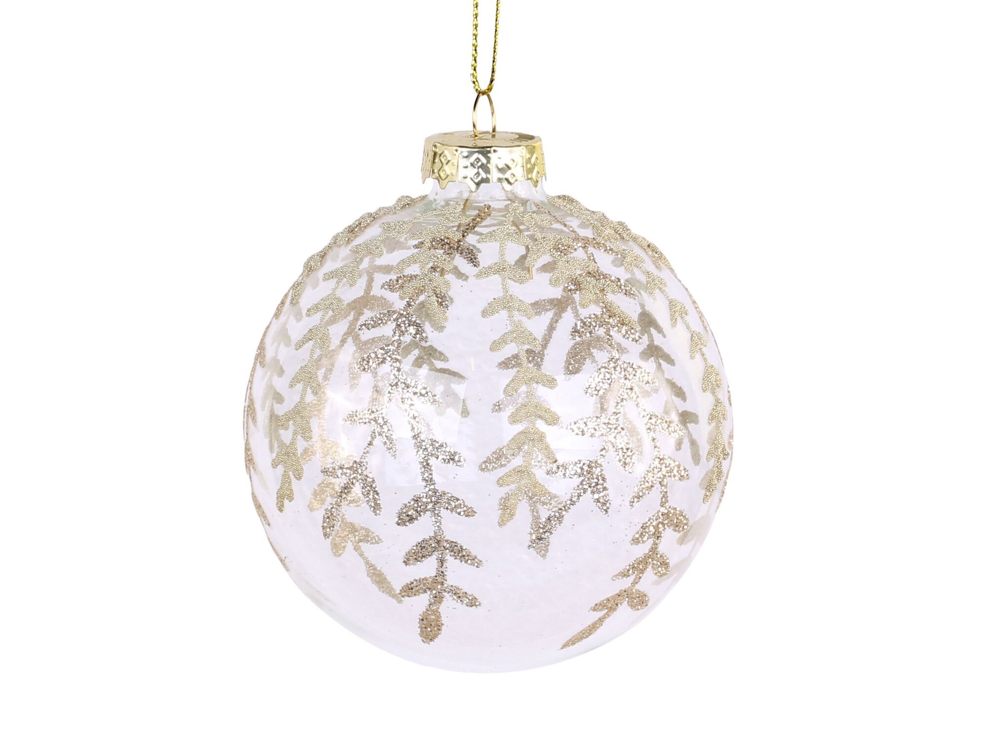 Klare Weihnachtskugel mit Glitzer, klar 