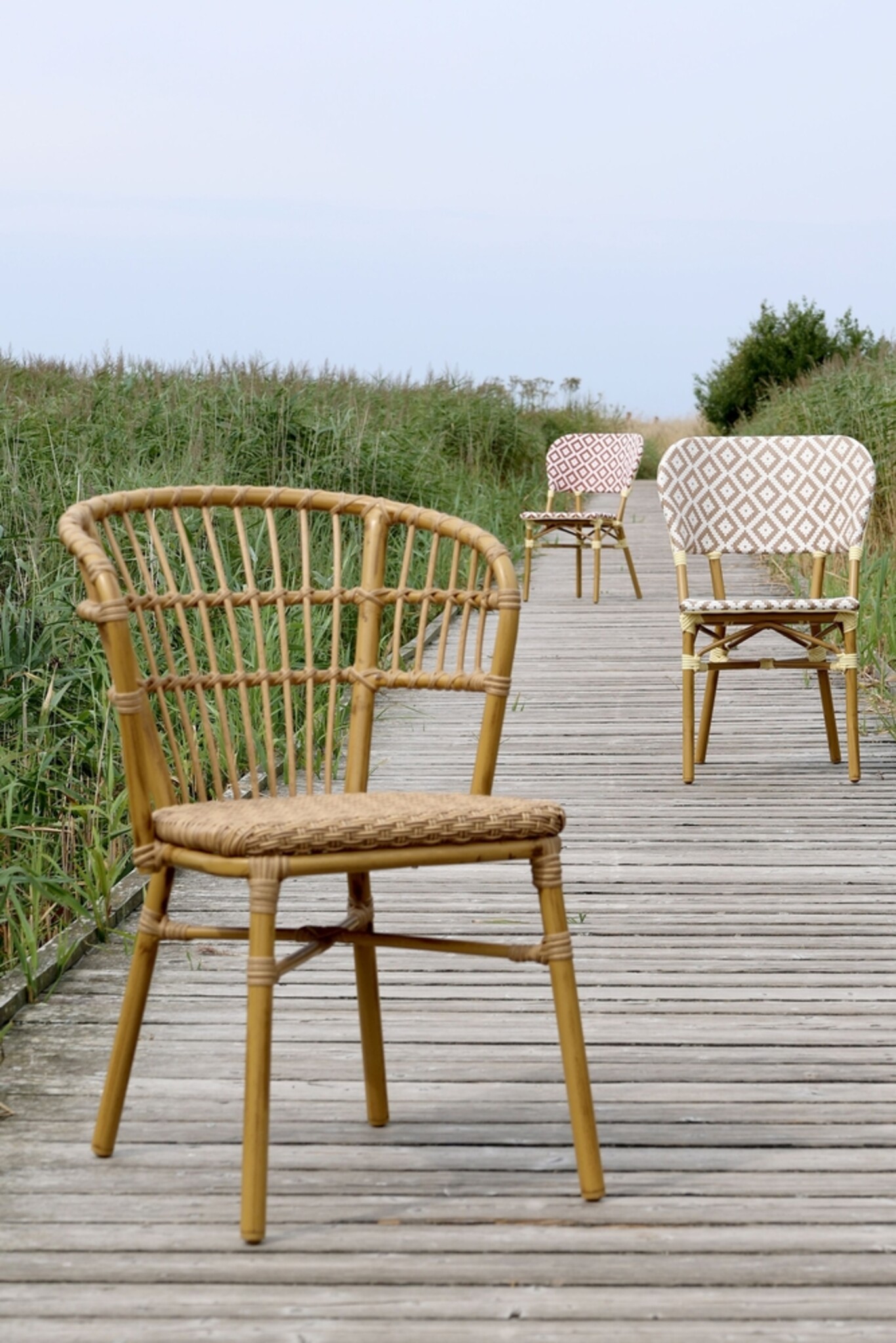 La Rochelle Bistrostuhl aus Rattan, natur 