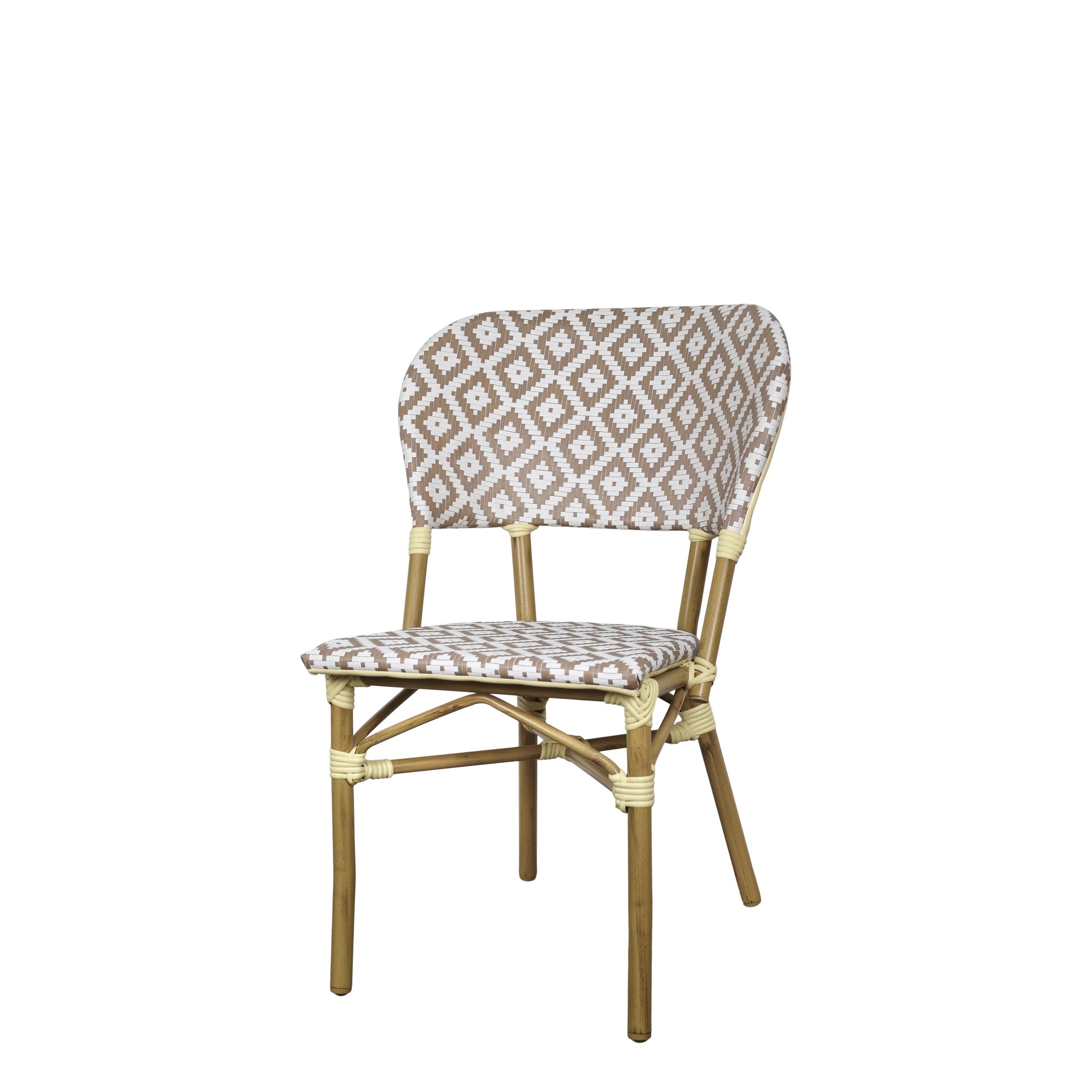 Chic Antique La Rochelle Bistrostuhl Geflochten | Skandinavische Gartenmöbel, braun 