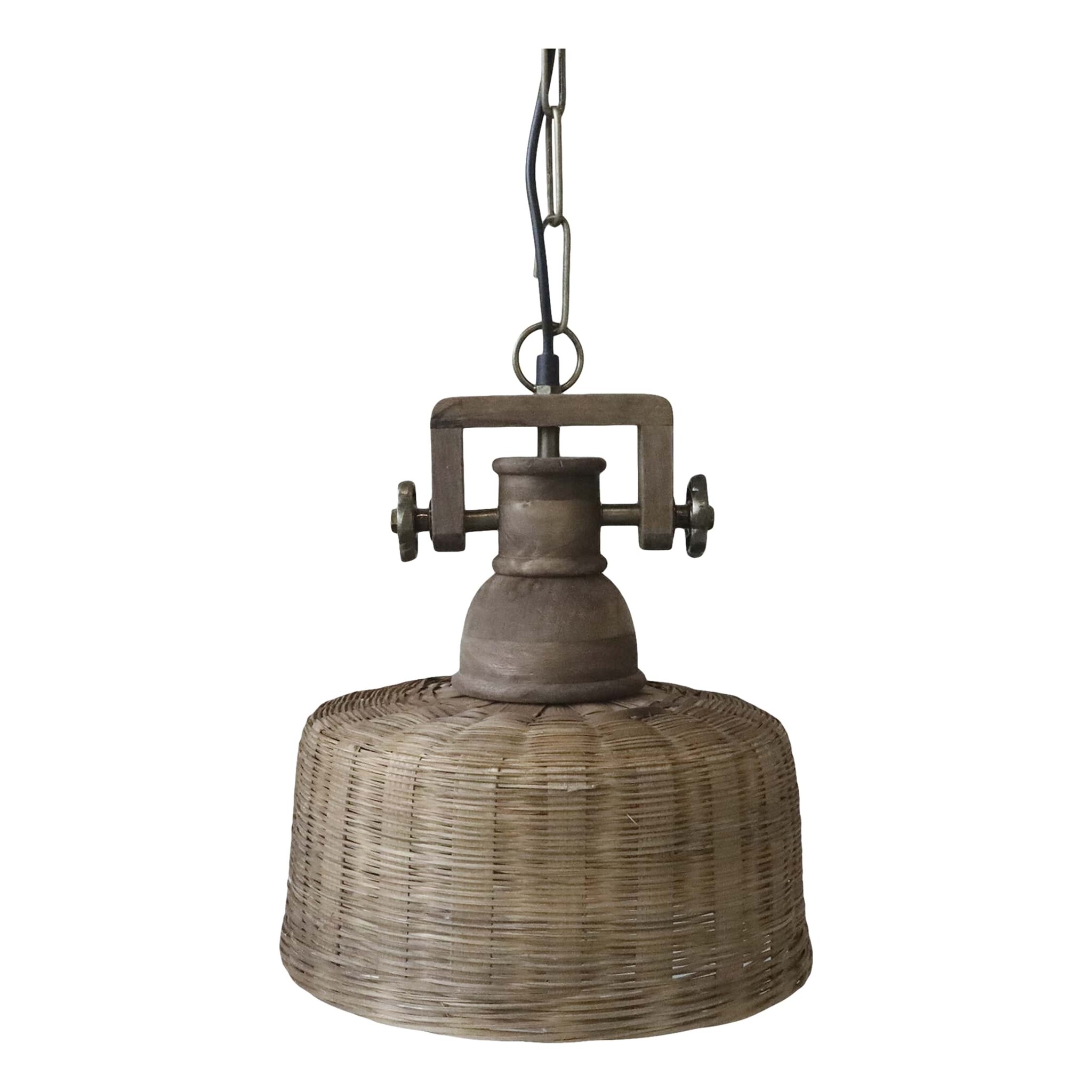 Lampe aus Rattangeflecht, braun Höhe 33, Ø 31 cm natur