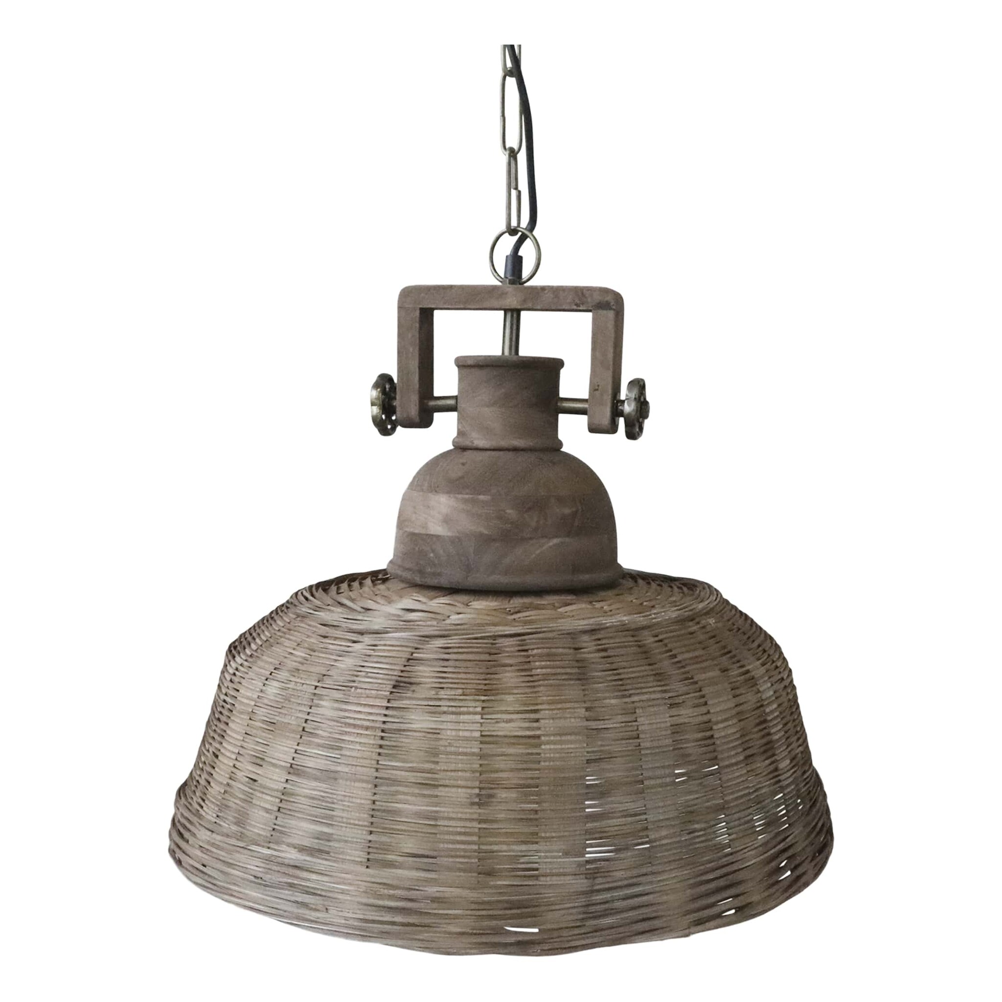 Lampe aus Rattangeflecht, braun Höhe 43, Ø 50 cm natur