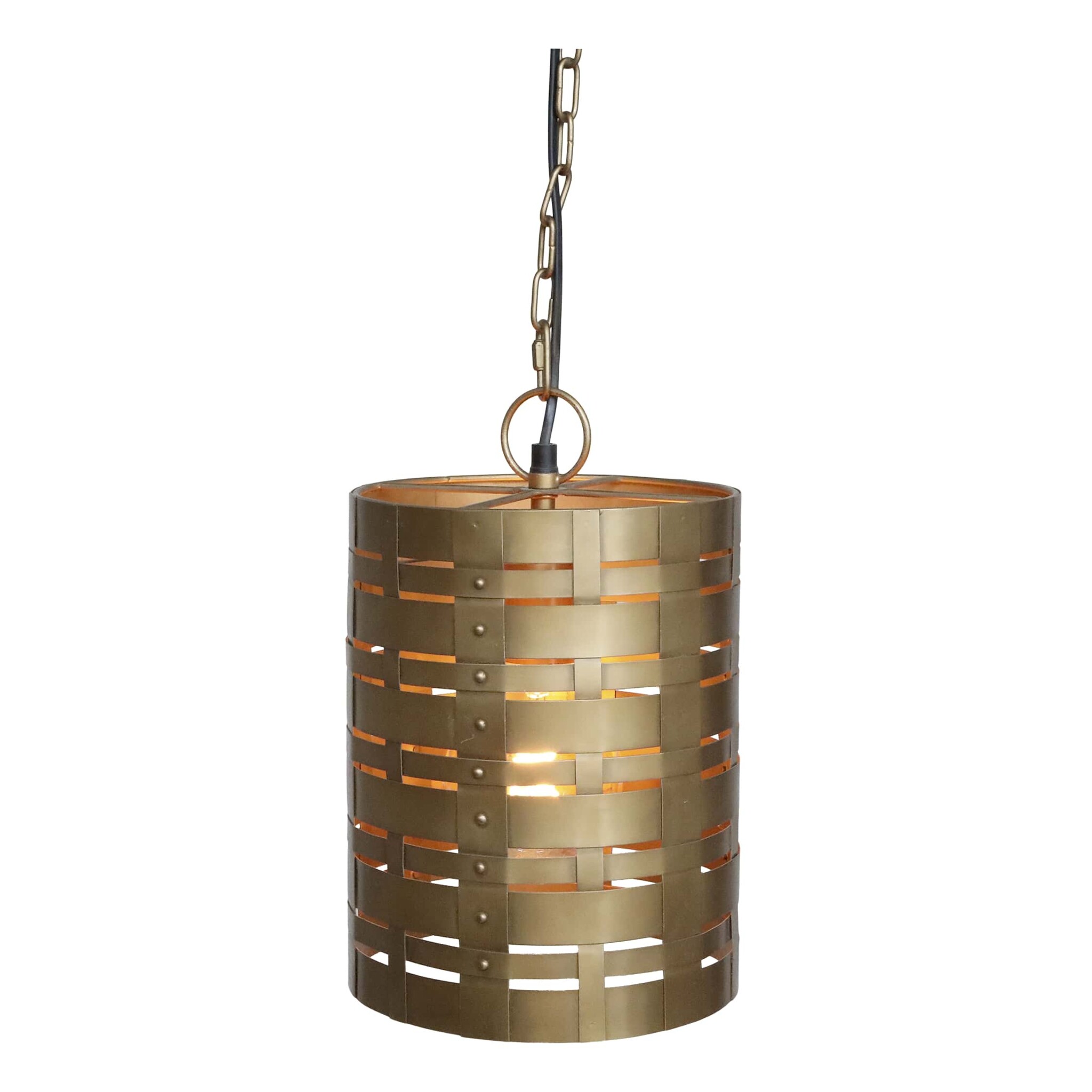 Lampe mit Muster, antique messing 