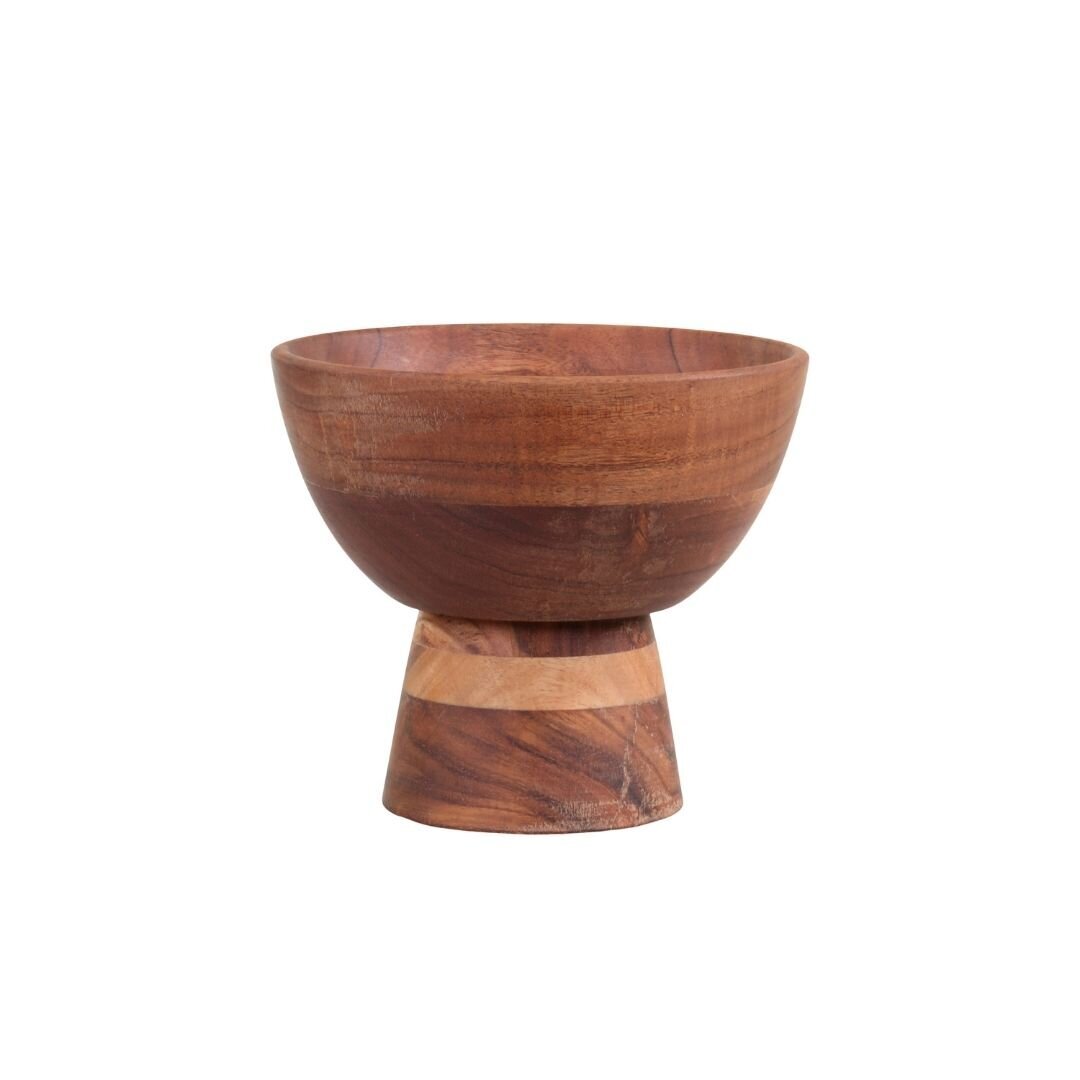 Laon Schale auf Fuß, natur Ø18 x H15 cm