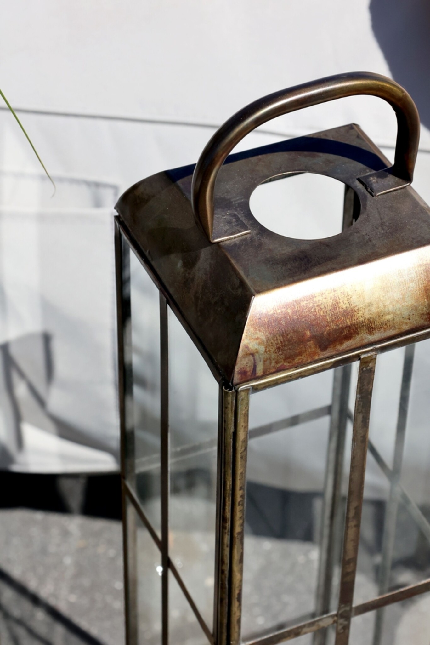 Chic Antique Laterne im Vintage-Stil, messing 