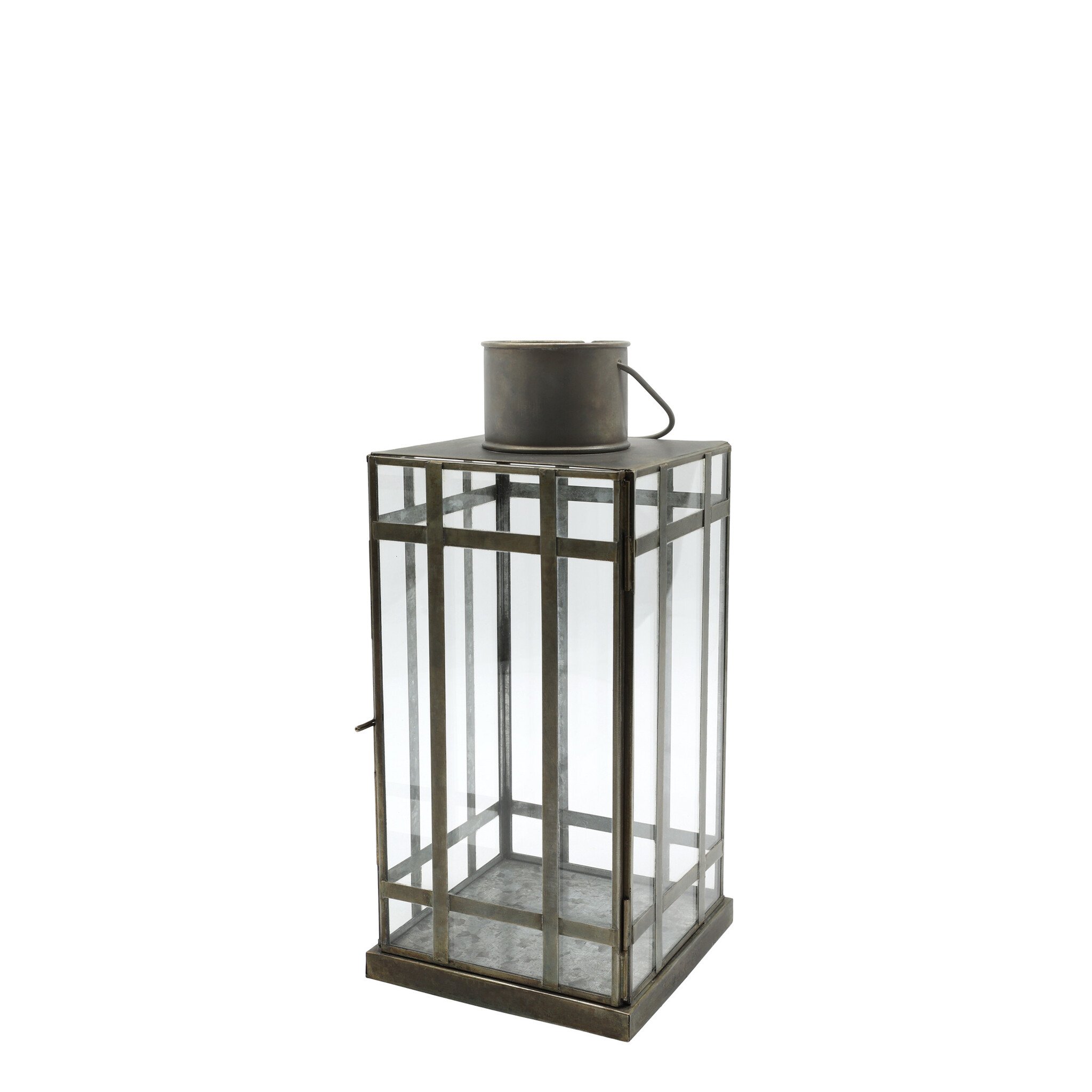 Chic Antique Laterne Antik Messing – Edler Vintage Kerzenhalter im Hygge Look