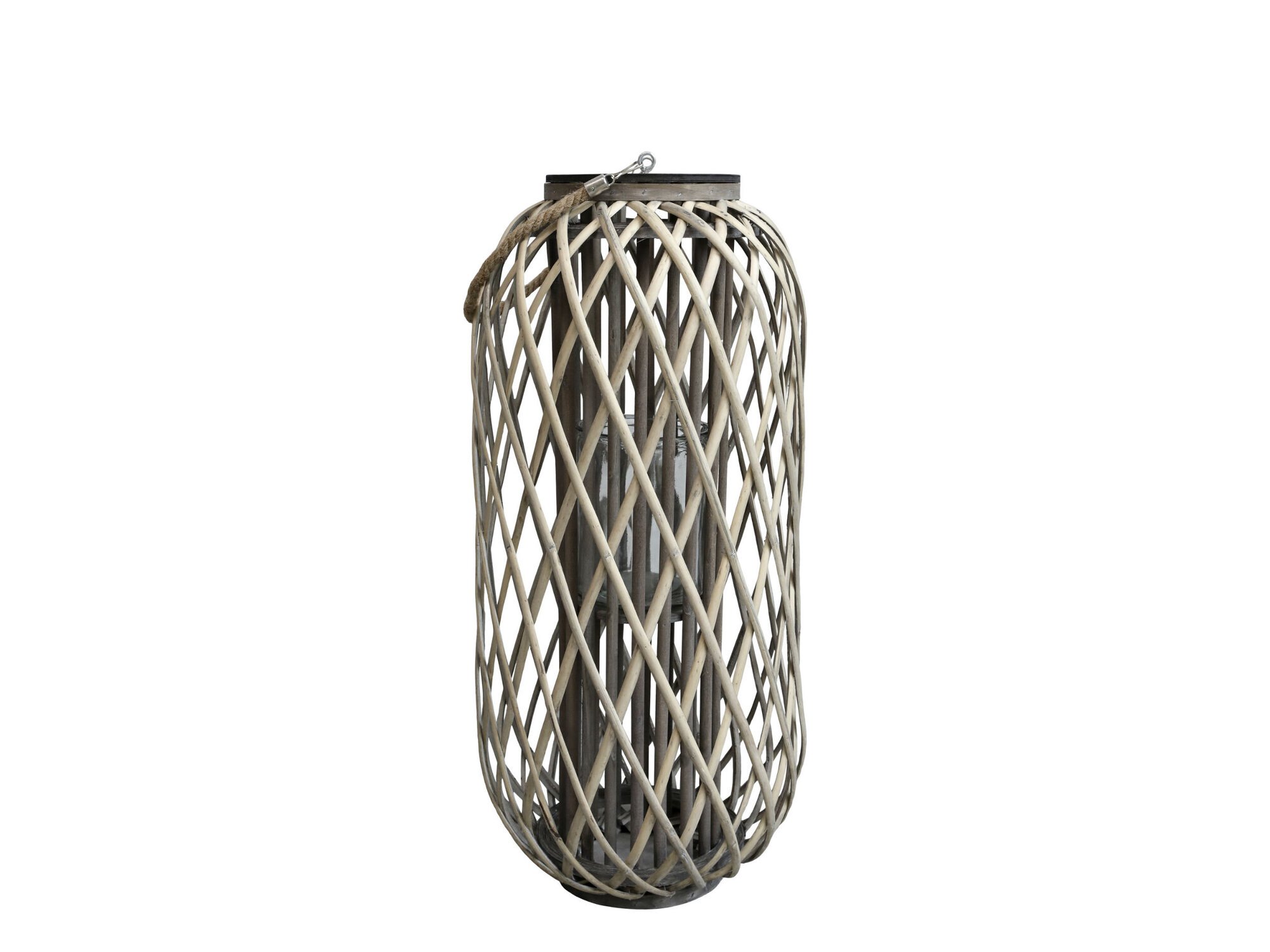 Outdoor Laterne geflochten Weide, natur Ø32 x H70 cm