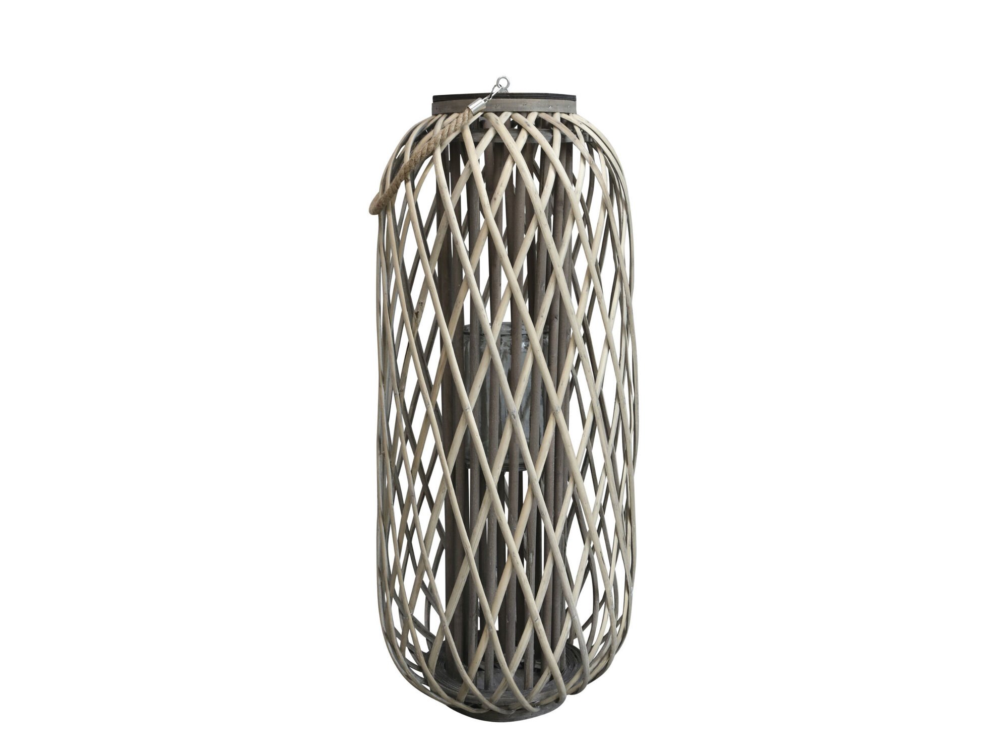 Outdoor Laterne geflochten Weide, natur Ø34 x H80 cm