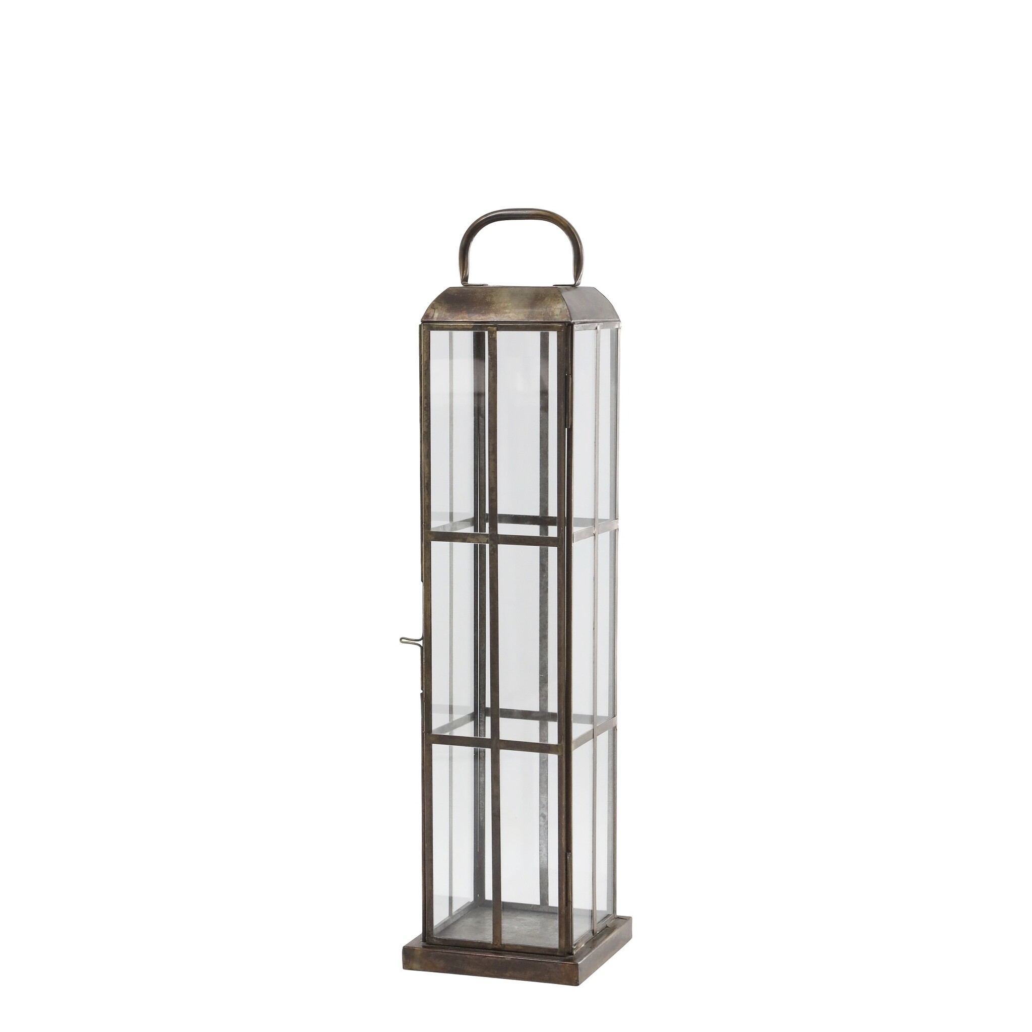 Chic Antique Laterne im Vintage-Stil, messing 13 x 13 x 50 cm