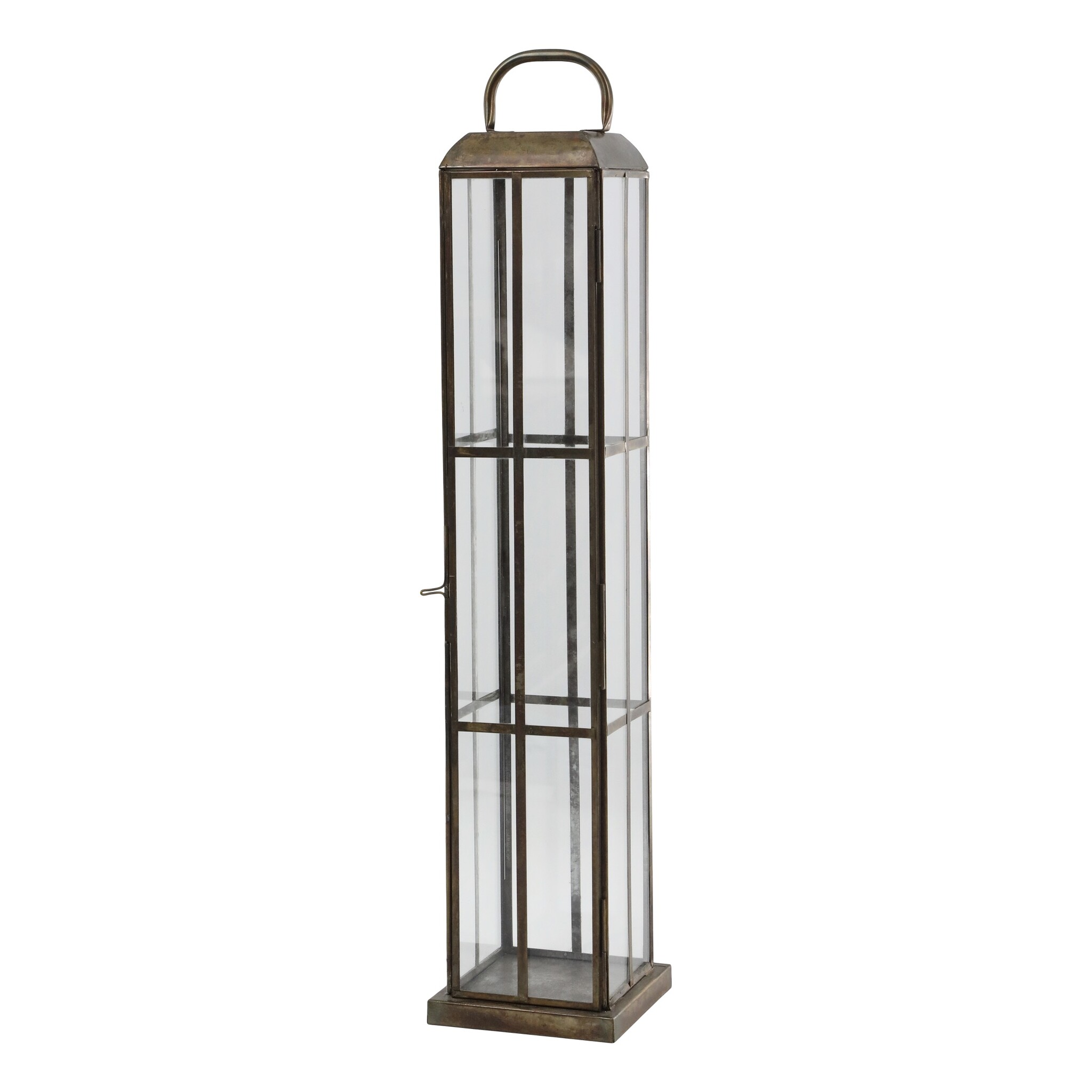 Chic Antique Laterne im Vintage-Stil, messing 13 x 13 x 60 cm
