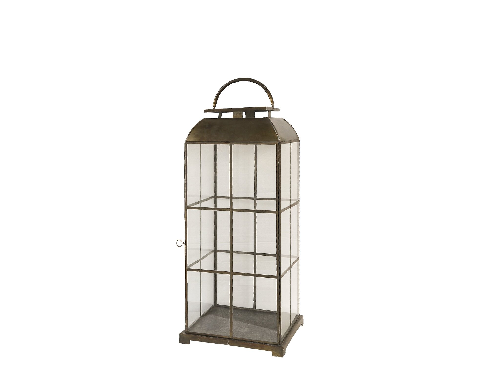 Laterne mit Eisengitter, gold H64 x L24 x B24 cm