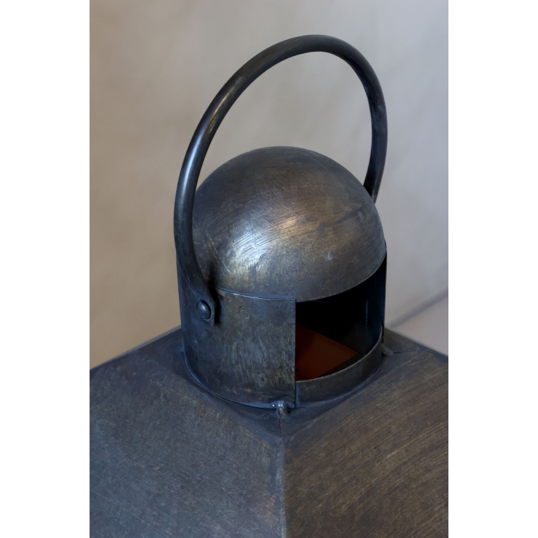 Chic Antique Laterne mit geschwungenem Dach Antik Messing, antik messing 28 x 28 x 60,5 cm