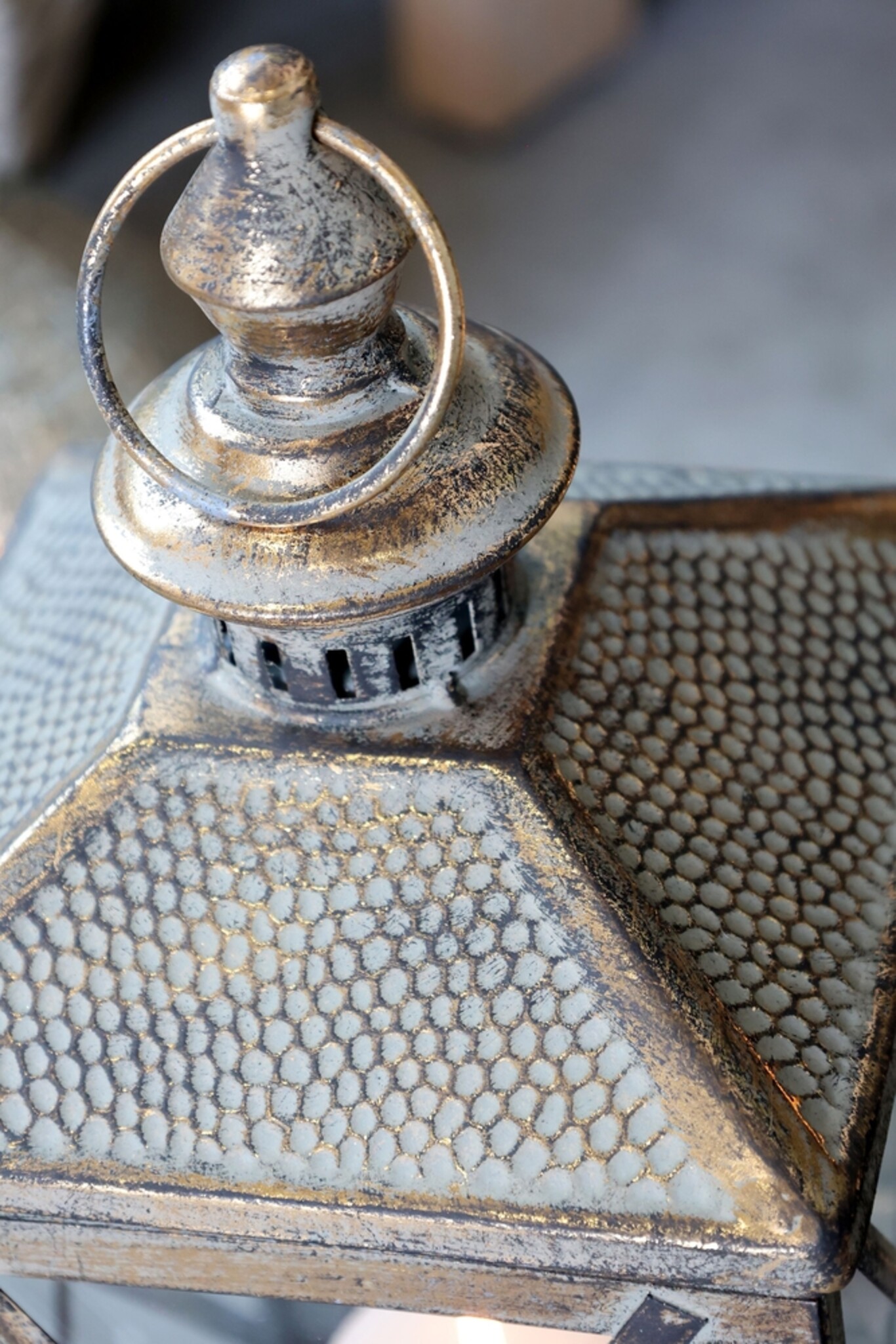 Chic Antique Laternen-Set im Französischen Landhausstil, messing 