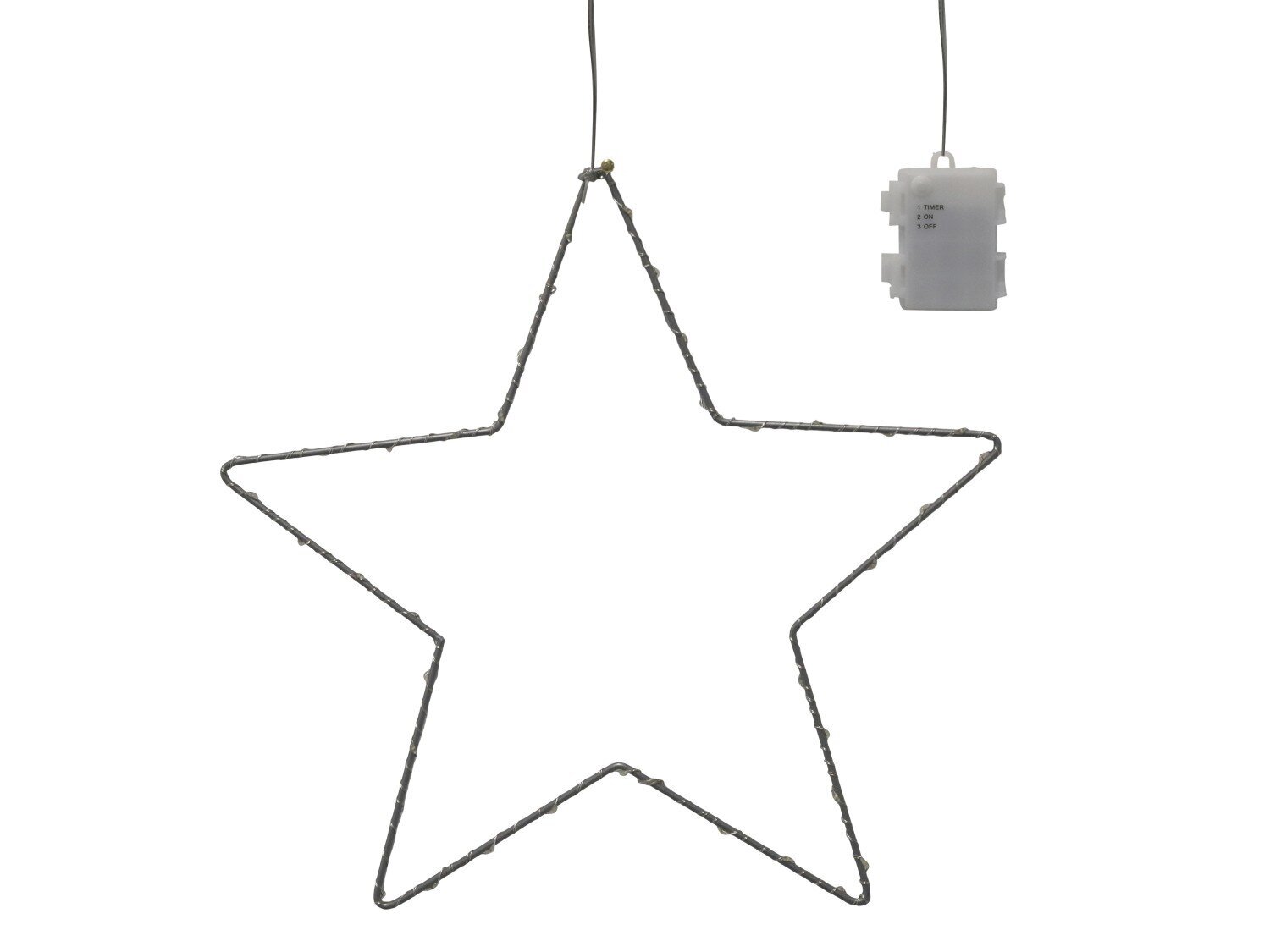 LED Weihnachtsstern drinnen & draußen, silber Ø 57 cm silber