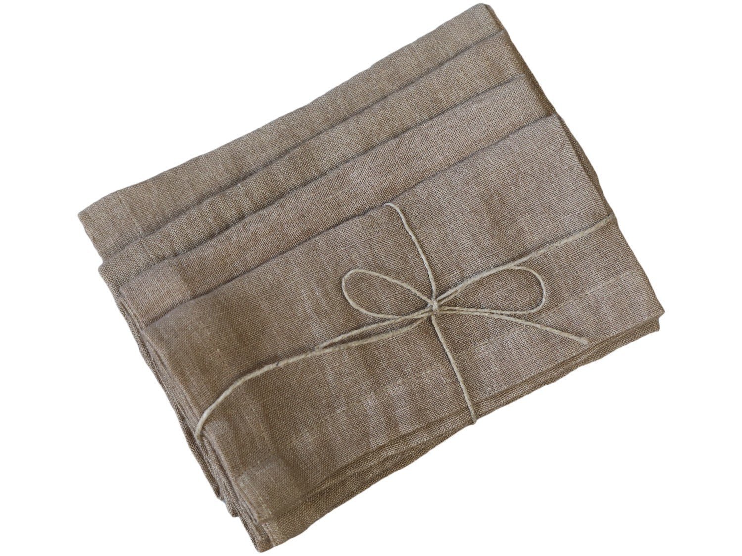 Leinen Serviette 4er Set, bernstein 