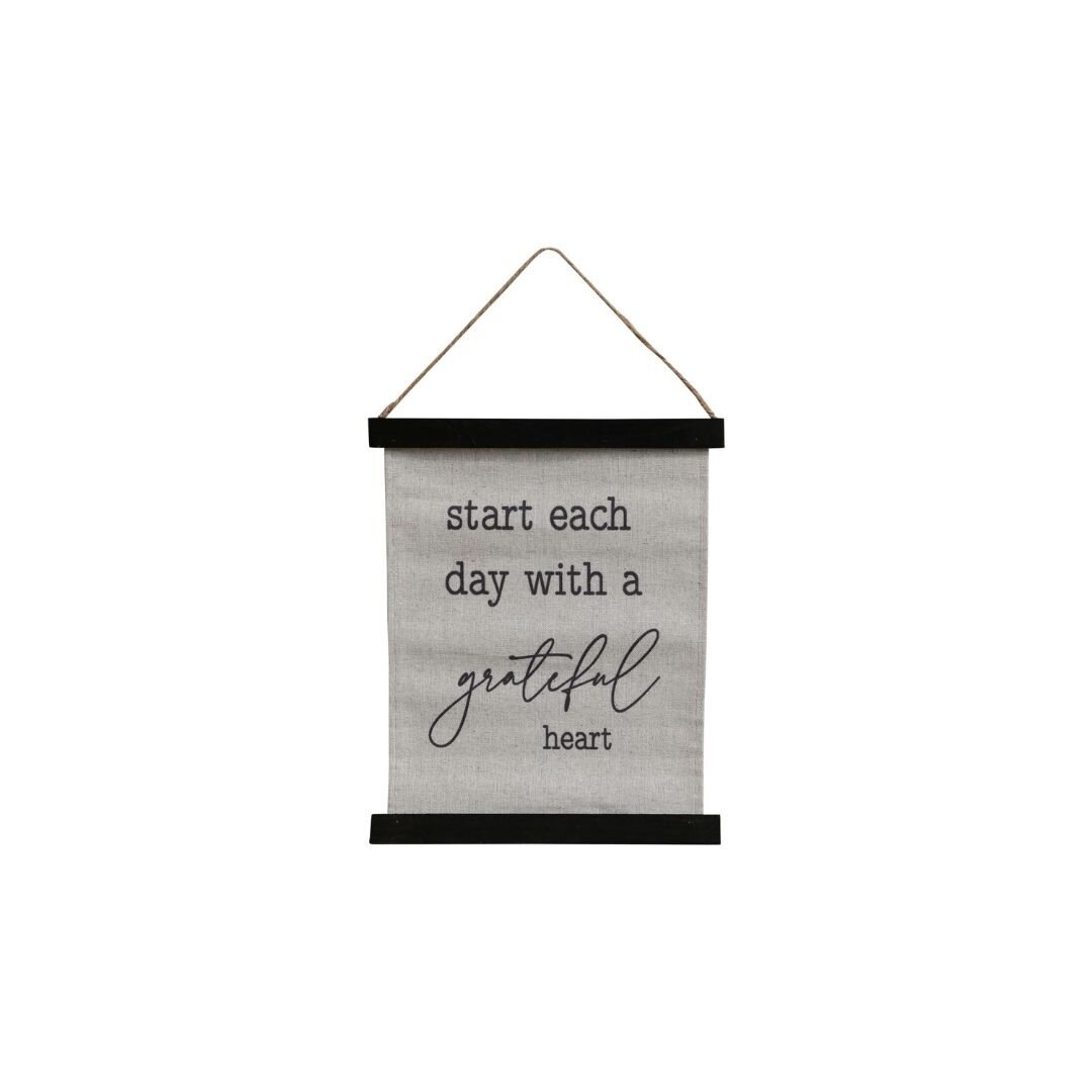 Kleine Leinwand mit Text zum Aufhängen, natur 