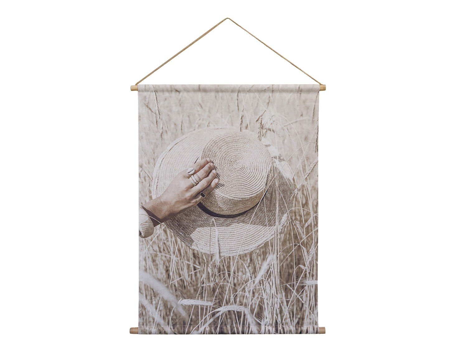 Leinwandbild Weizenfeld, beige 