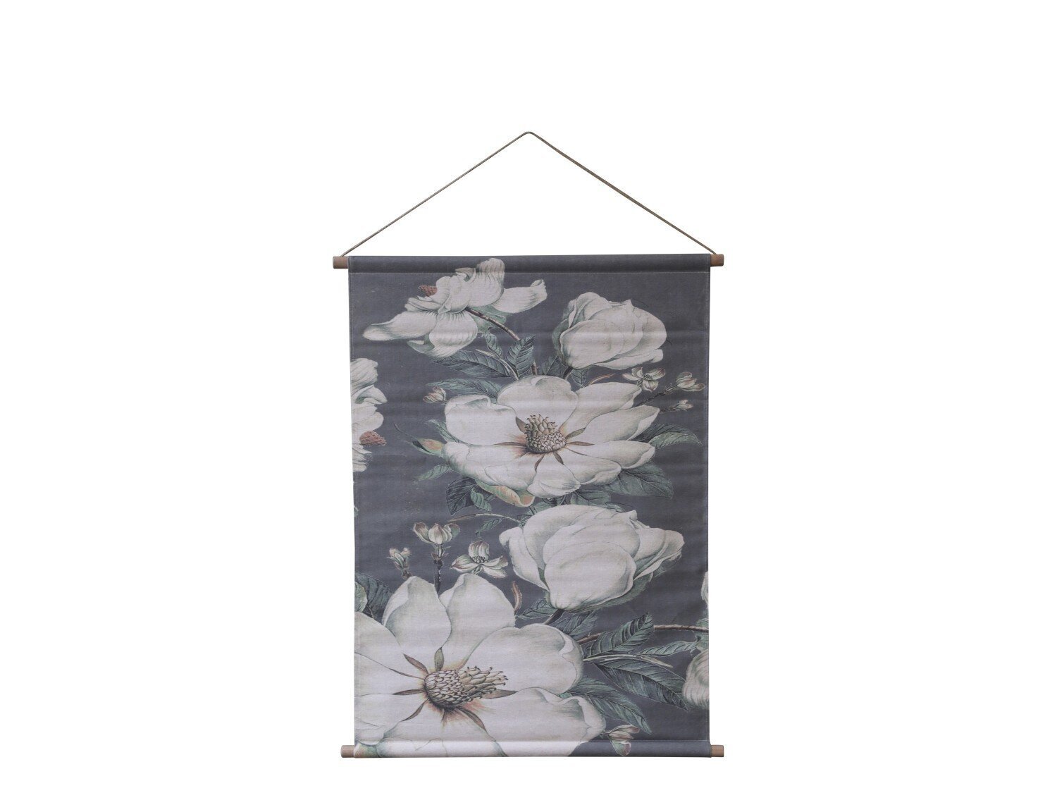 Leinwandbild zum Hängen mit Blumenmotiv, dunkelgrau H97/L76 cm
