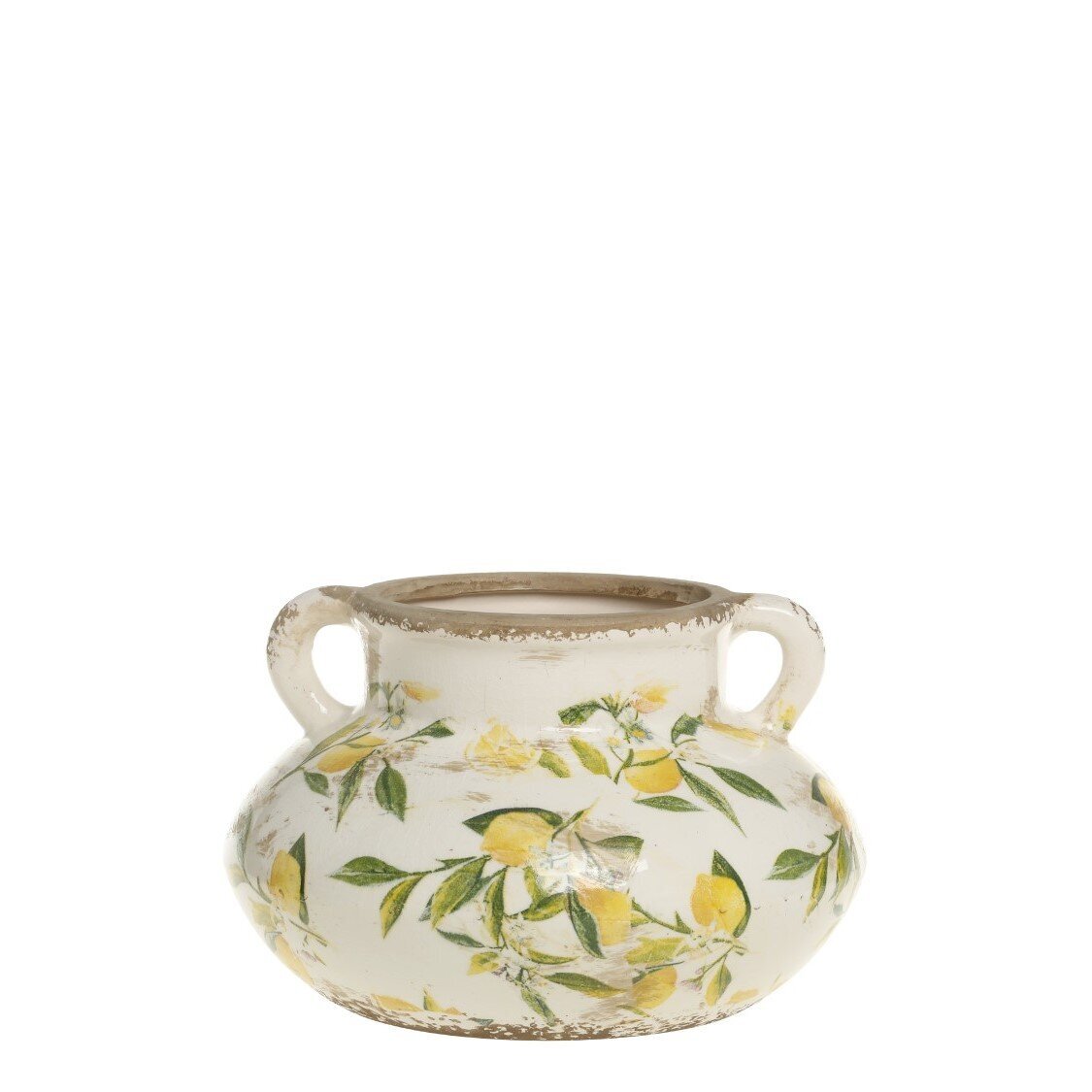 Limone bauchiger Blumentopf, creme 