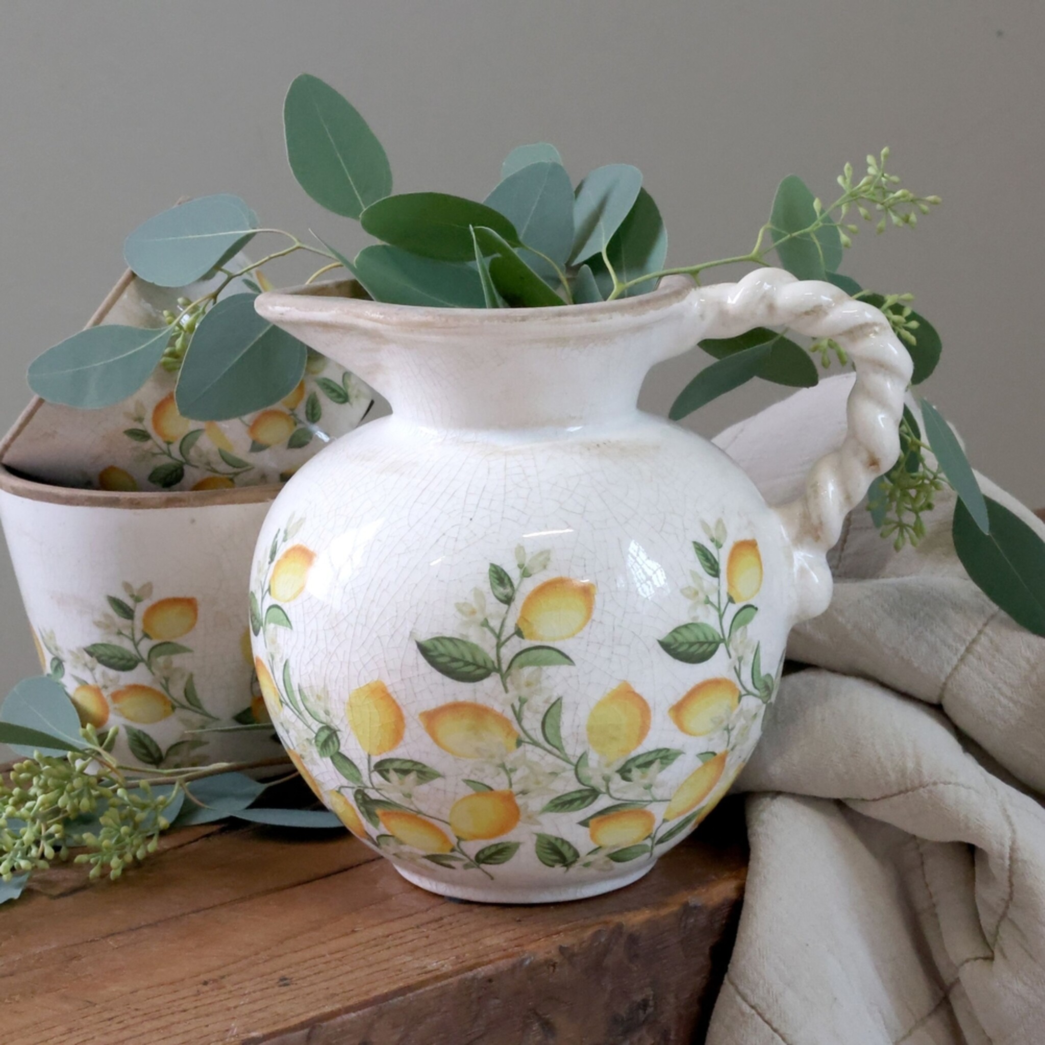 Chic Antique Limone Blossom Kanne, creme 