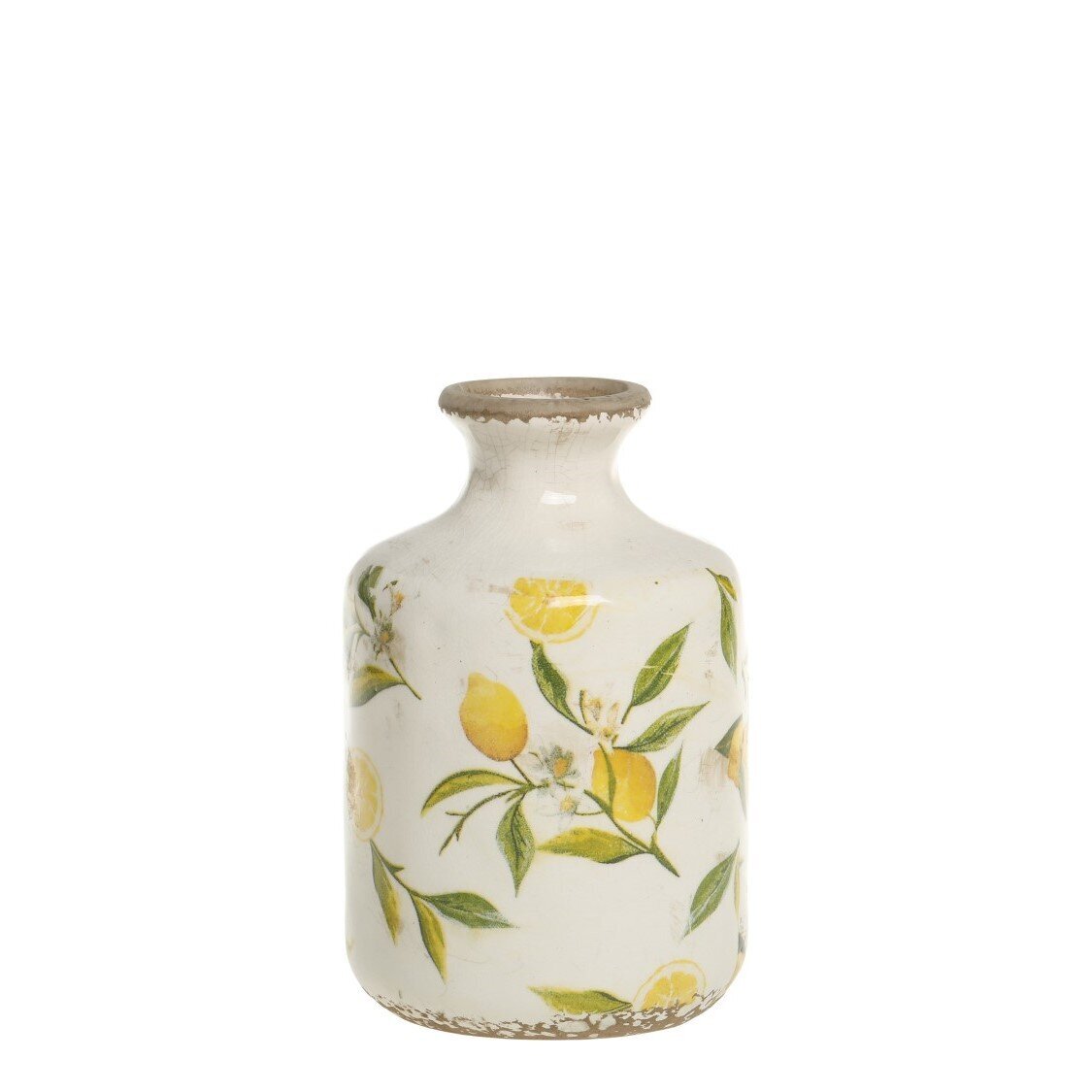 Limone Flasche aus Keramik, creme 