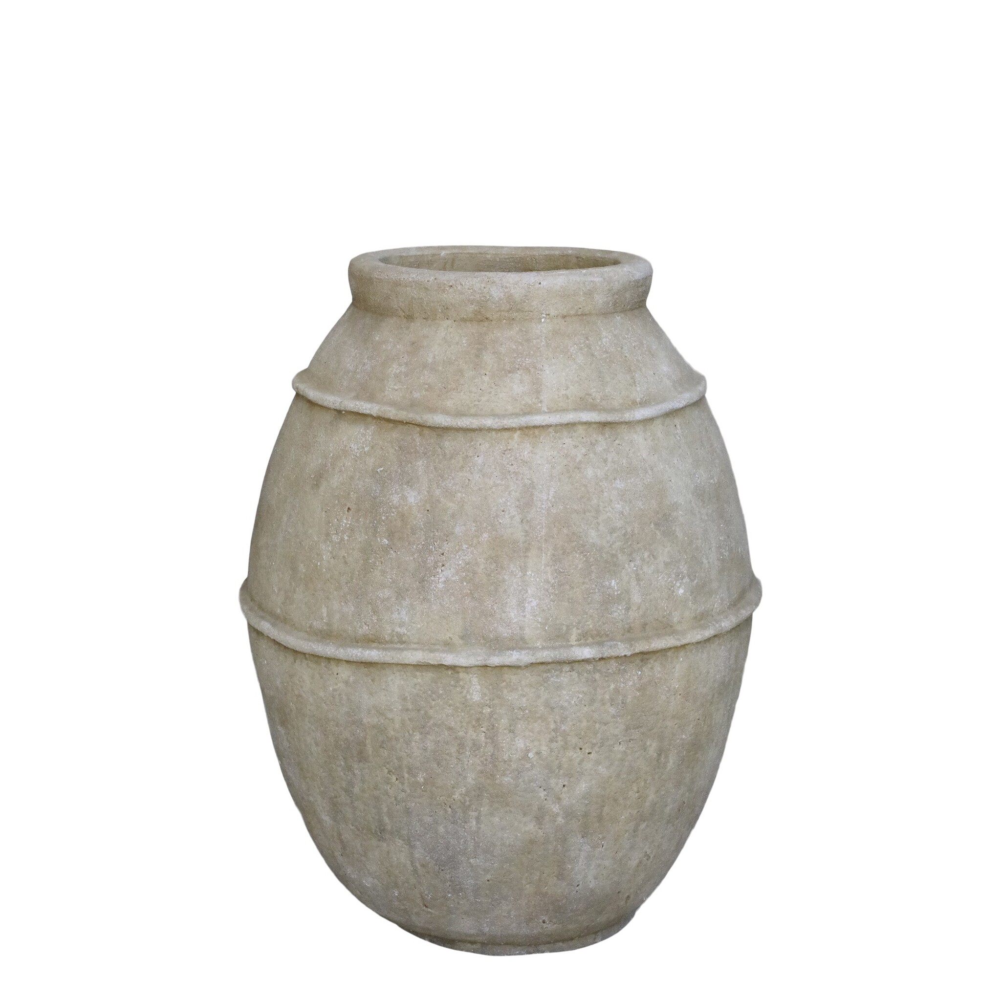 Lourdes großer Terrakotta Übertopf, Pflanztopf, natur Höhe 72, Ø 52 cm