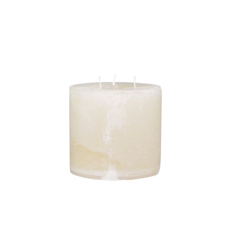 Macon 3-Docht-Stumpenkerze, creme H15/Ø15 cm