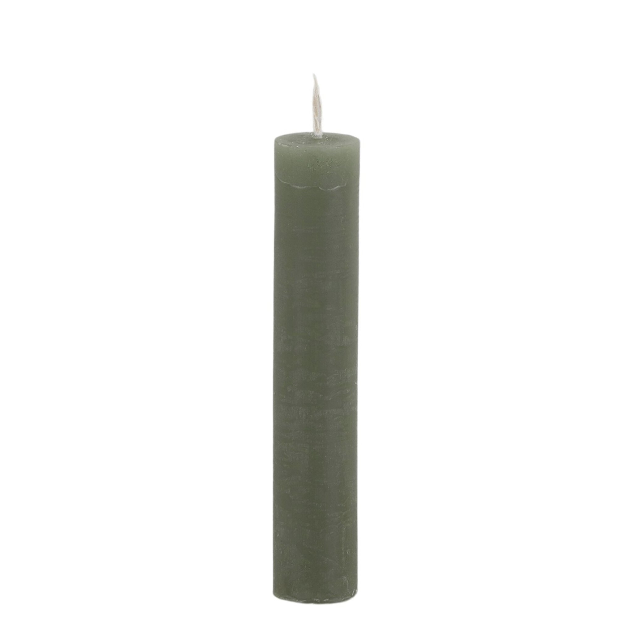 Chic Antique Macon Mini rustikale Stabkerze 11 cm | Ø 2,2 cm, oliv 