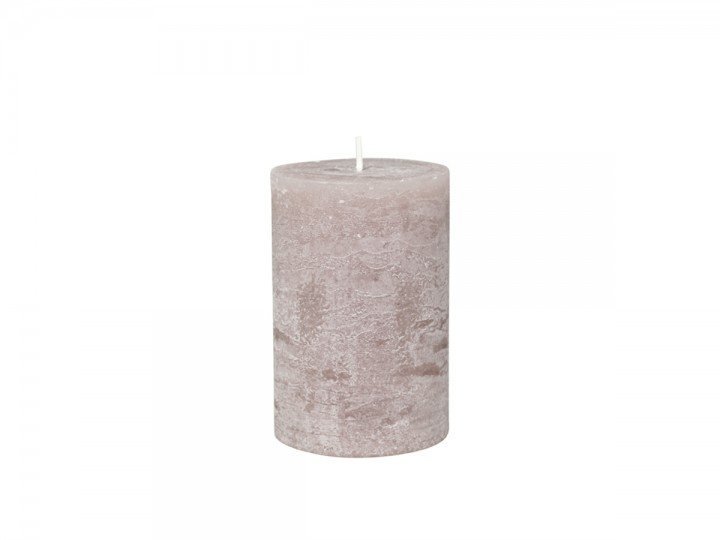 Macon rustikale Stumpenkerze, taupe H15/D10 cm