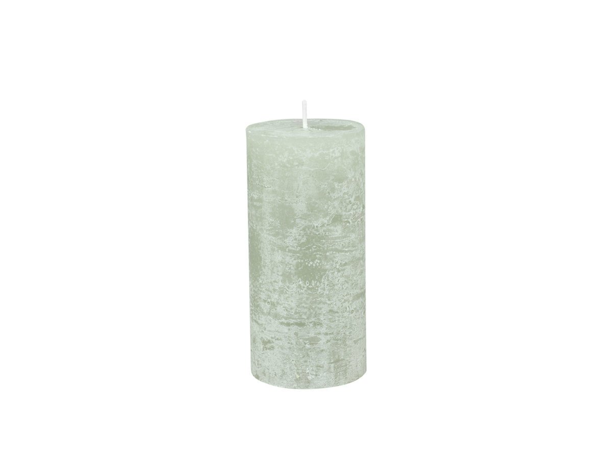 Macon rustikale Stumpenkerze, verte H15/D7 cm