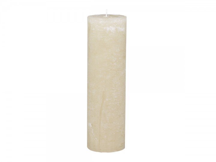 Macon rustikale Stumpenkerze, creme H35/D10 cm