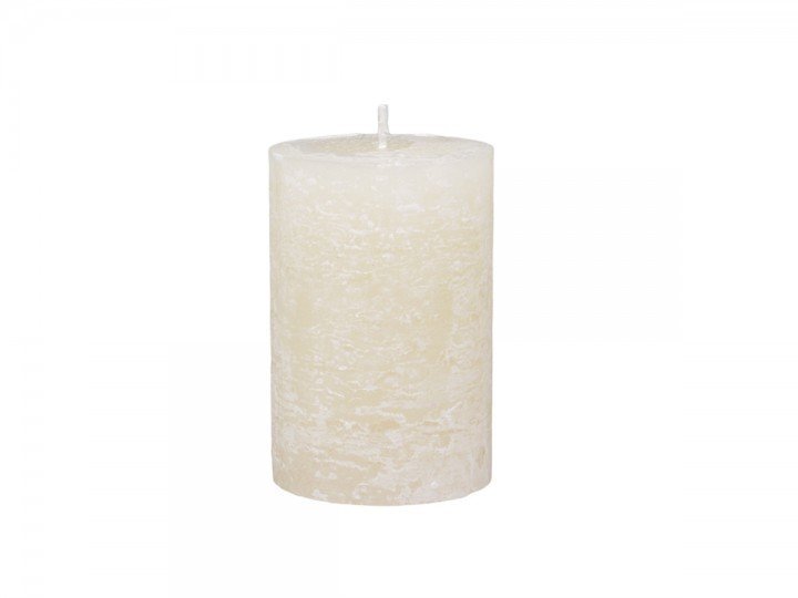 Macon rustikale Stumpenkerze, creme H15/D10 cm